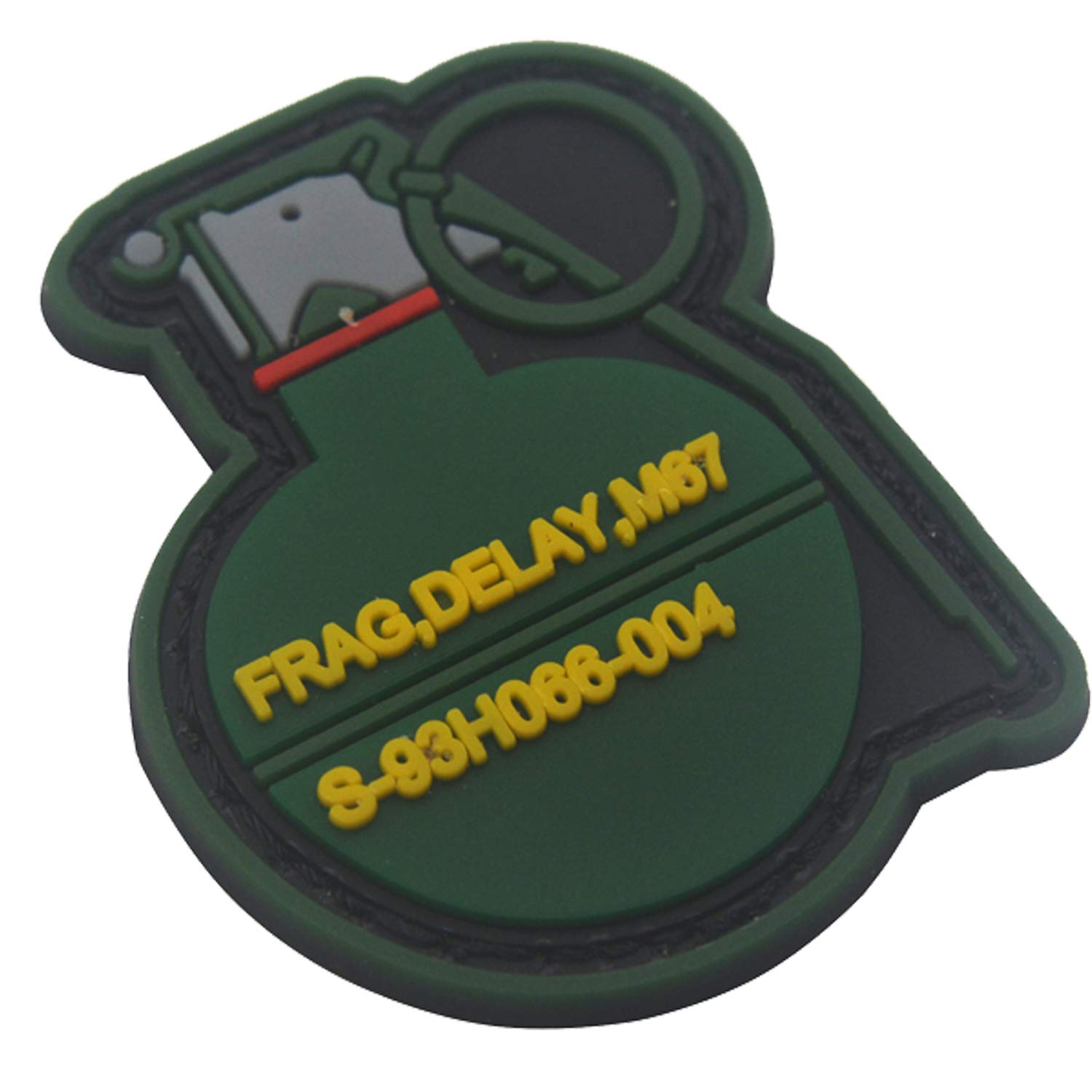 M18 Smoke Ninja, M67 Frag Delay S-93H066-04, ONE Size FITS All Bullet Logo, Gun 3D PVC Tactical Morale Badge Rubber Patch and American US Flag Hook Patch 5PCS - Image 9