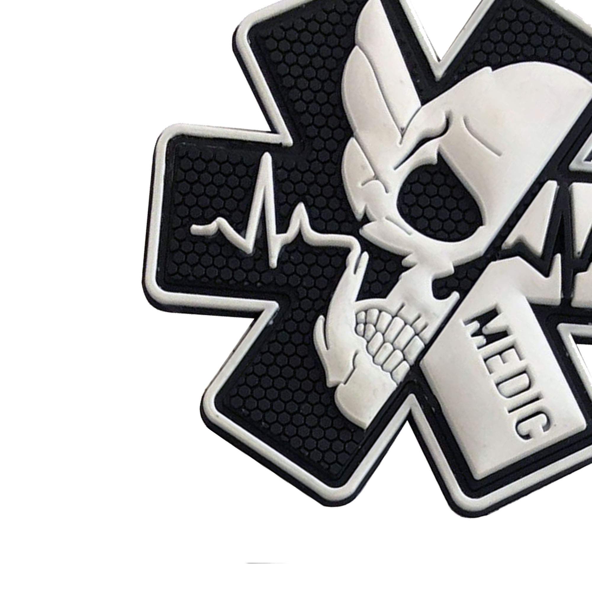 Medic Rubber 3D PVC Patch Medical Paramedic Tactical Morale Badge Patches Hook Fasteners Backing 2.95 x 2.95 Inch Bubble of 2 Pieces - Image 8