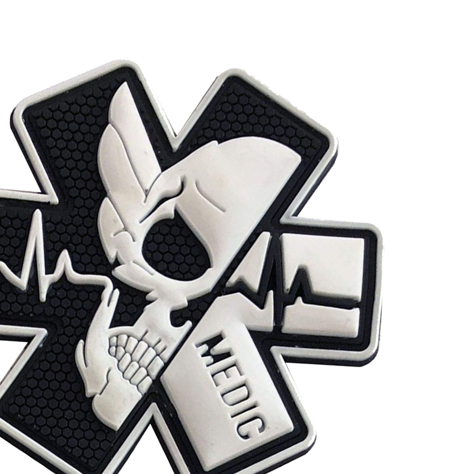Medic Rubber 3D PVC Patch Medical Paramedic Tactical Morale Badge Patches Hook Fasteners Backing 2.95 x 2.95 Inch Bubble of 2 Pieces - Image 9