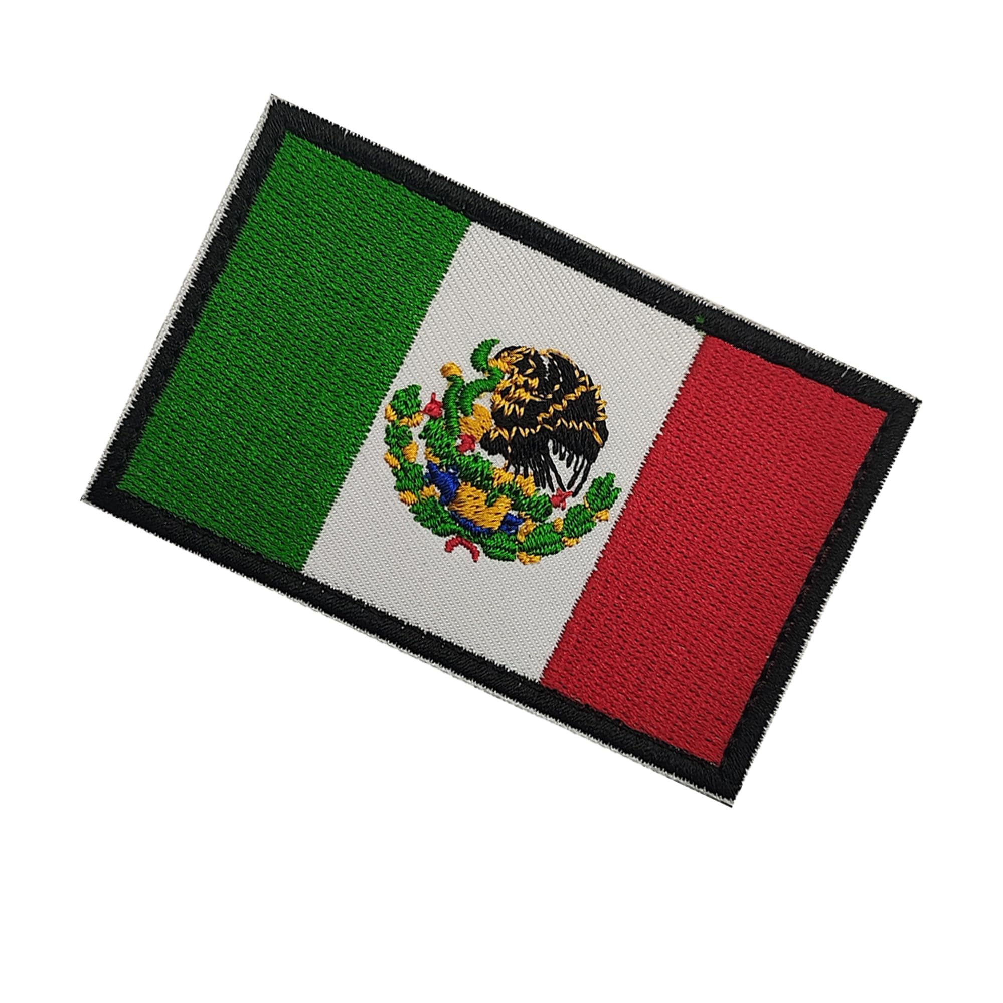 Mexican Flag Embroidered Tactical Patches, Mexico Flag Appliques, 2.95 x 2.36 Inch, Hook and Loop Backing, 2-Pack - Image 5