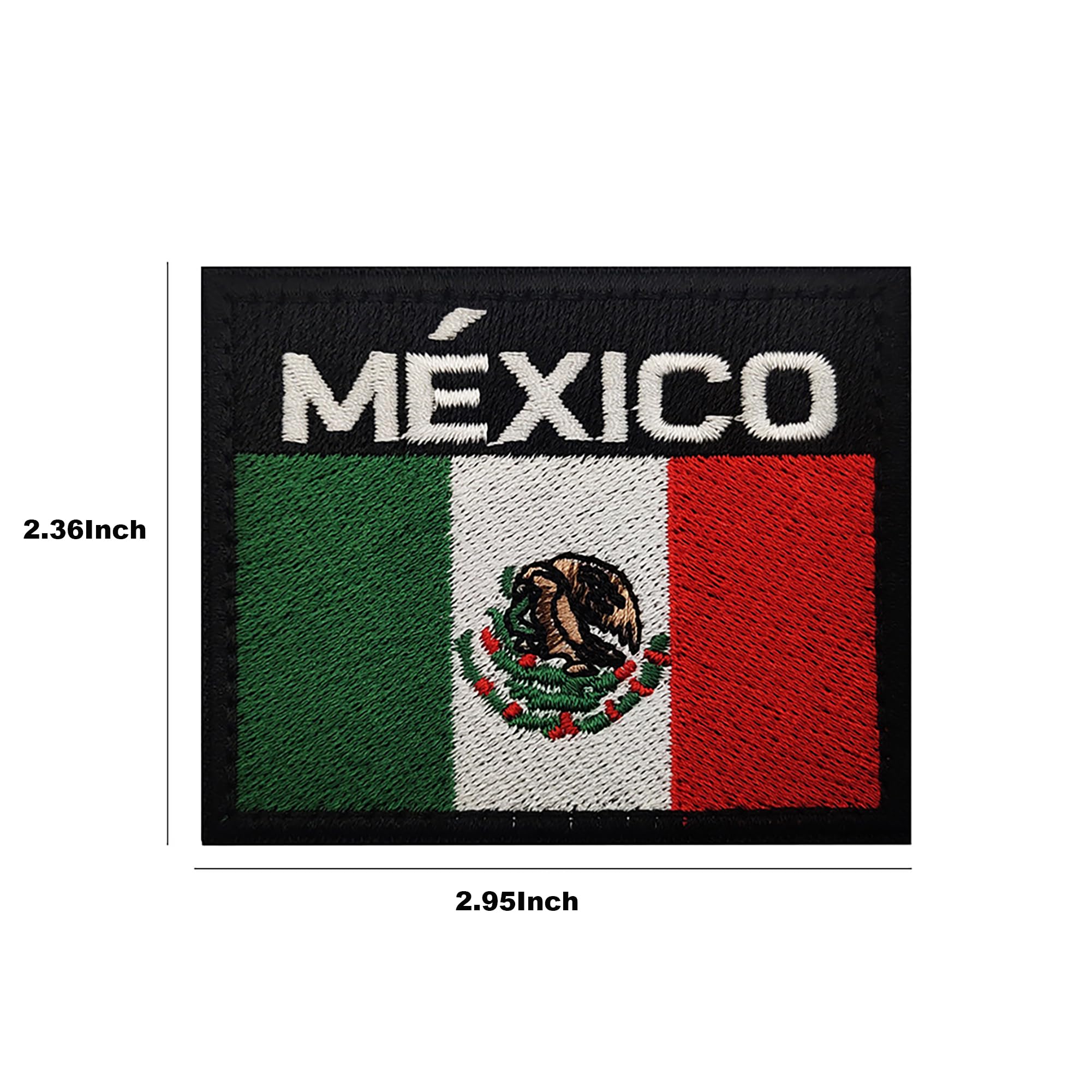 Mexico Flag Embroidered Appliqué Patches Mexican International Flag Applique Patches Tactical Military Morale Combat Armband Badges 2.95 x 2.36Inch - Image 4
