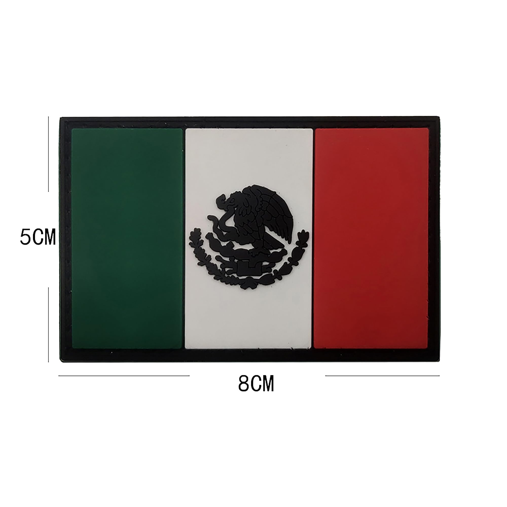 Mexico Flag Morale PVC Rubber Patches Appliques, Mexican Flag Emblem Badges - Image 3