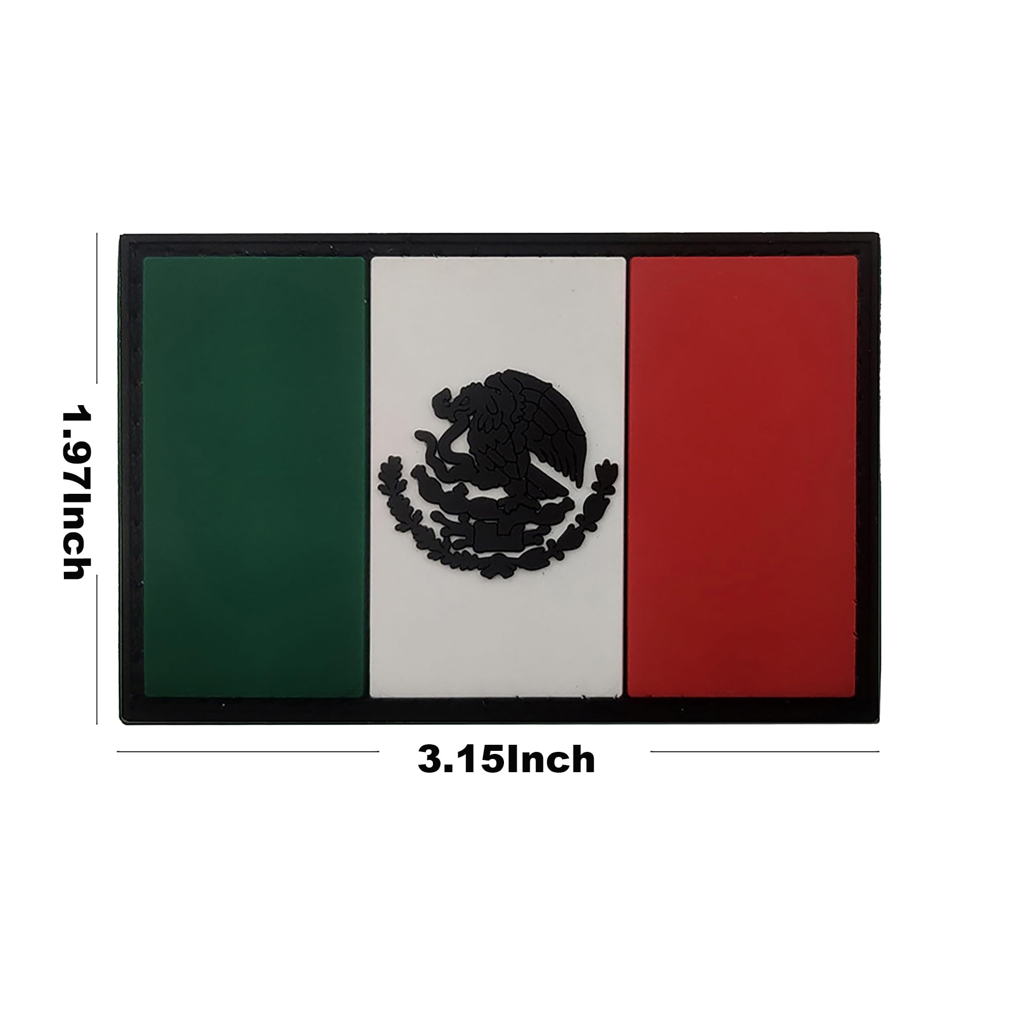 Mexico Flag Morale PVC Rubber Patches Appliques, Mexican Flag Emblem Badges - Image 4