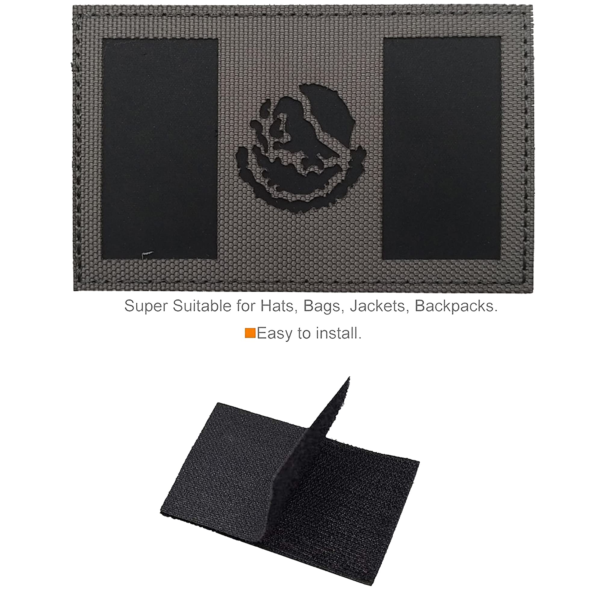 Mexico Flag Reflective Infrared Patches, Mexican Flags Tactical Military Touch Fastener Decorative Patch Armband Badges Appliques - Image 4