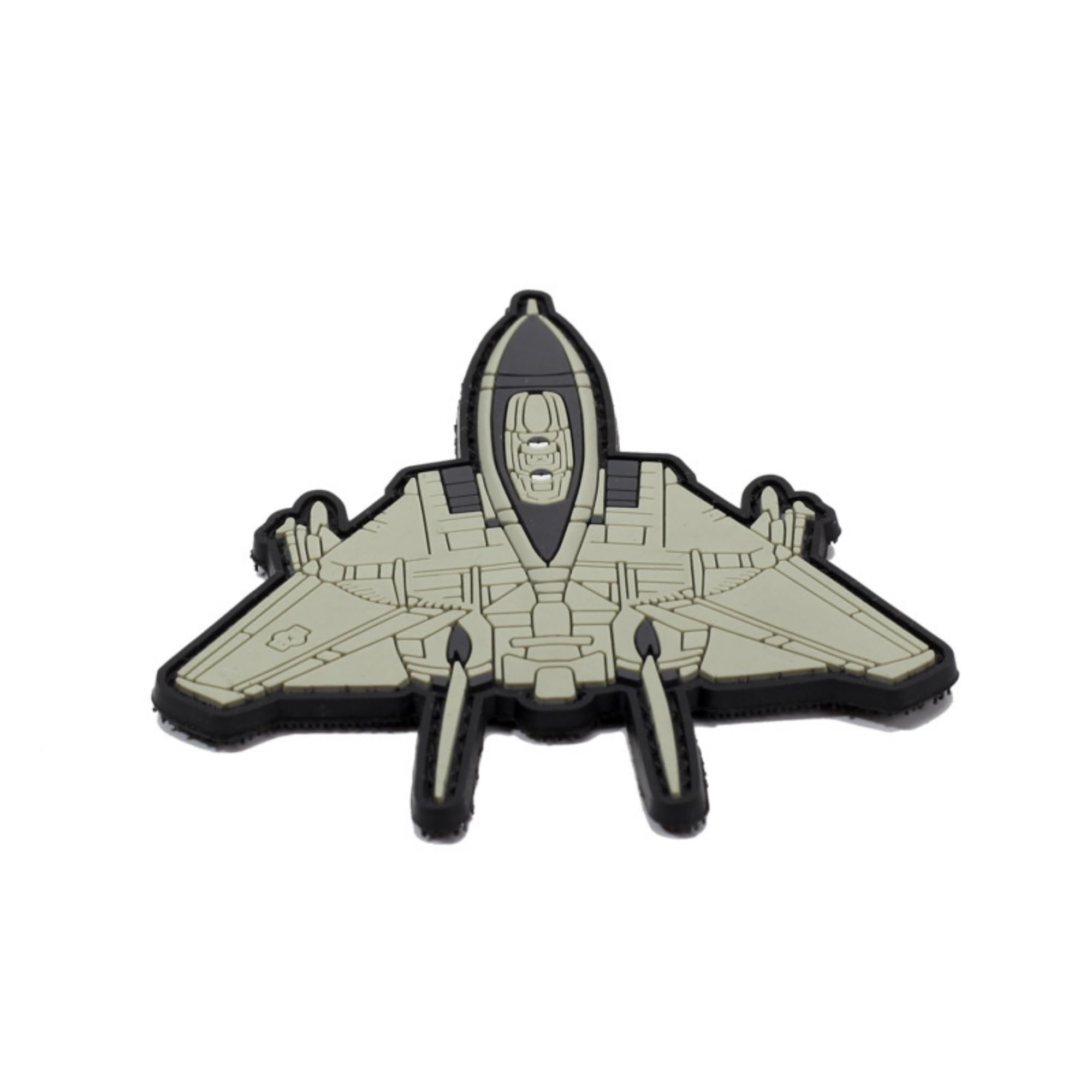 Military Fighter Jet PVC Morale Patches, 3.9 x 3.3 Inches, Tactical Hook and Loop Badges, 2-Pack - Image 7