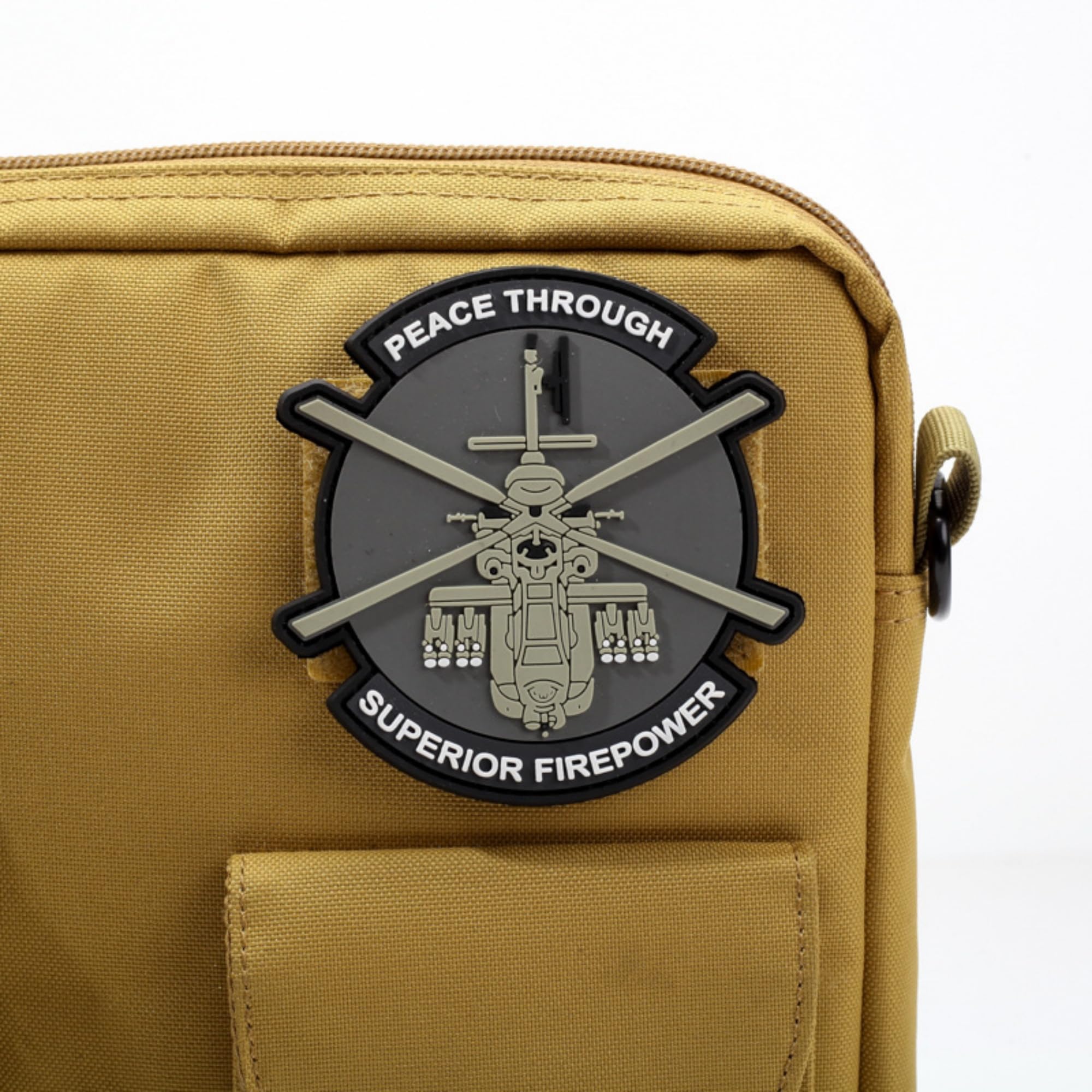 Military Fighter Jet PVC Morale Patches, 3.9 x 3.3 Inches, Tactical Hook and Loop Badges, 2-Pack - Image 9