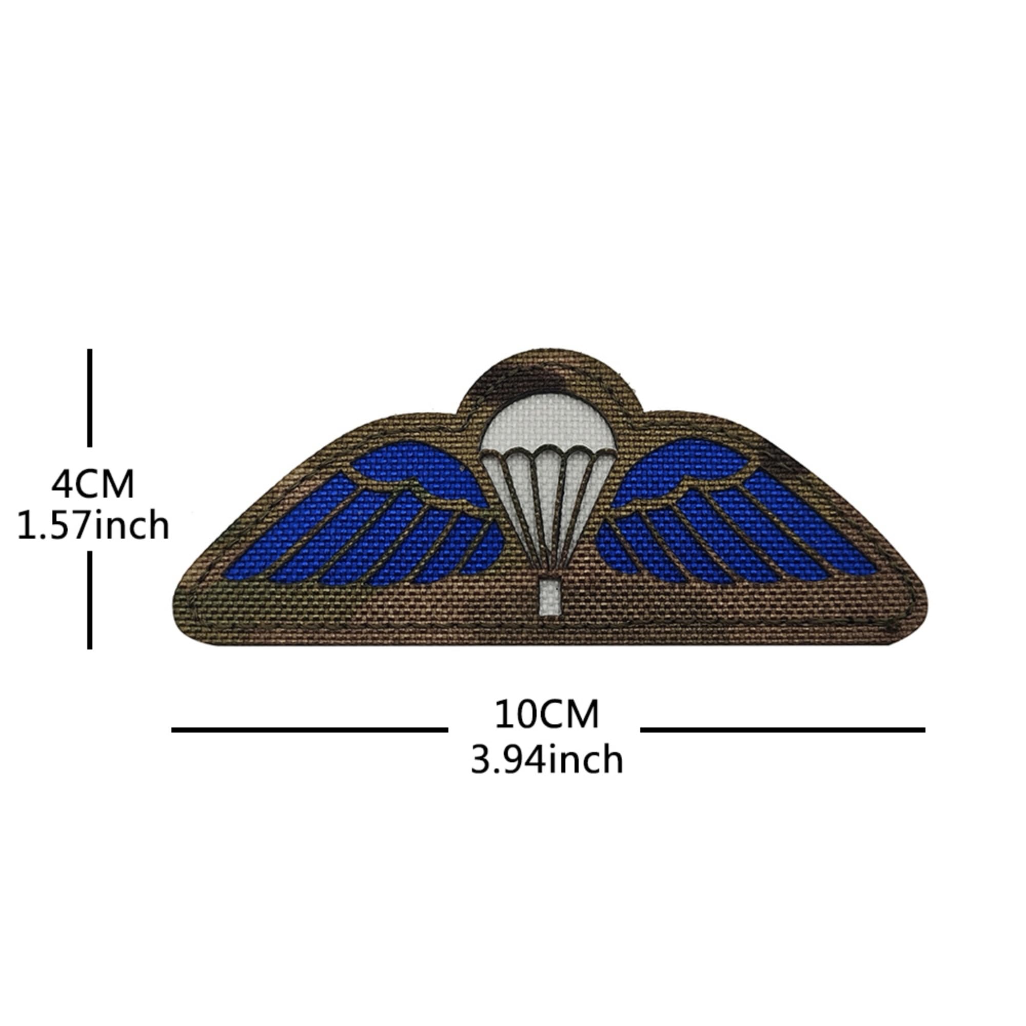 Military Parachute Wing Reflective Patches, Hook and Loop Fastener Backing, 3.94 x 1.57 Inches, 2-Pack - Image 3
