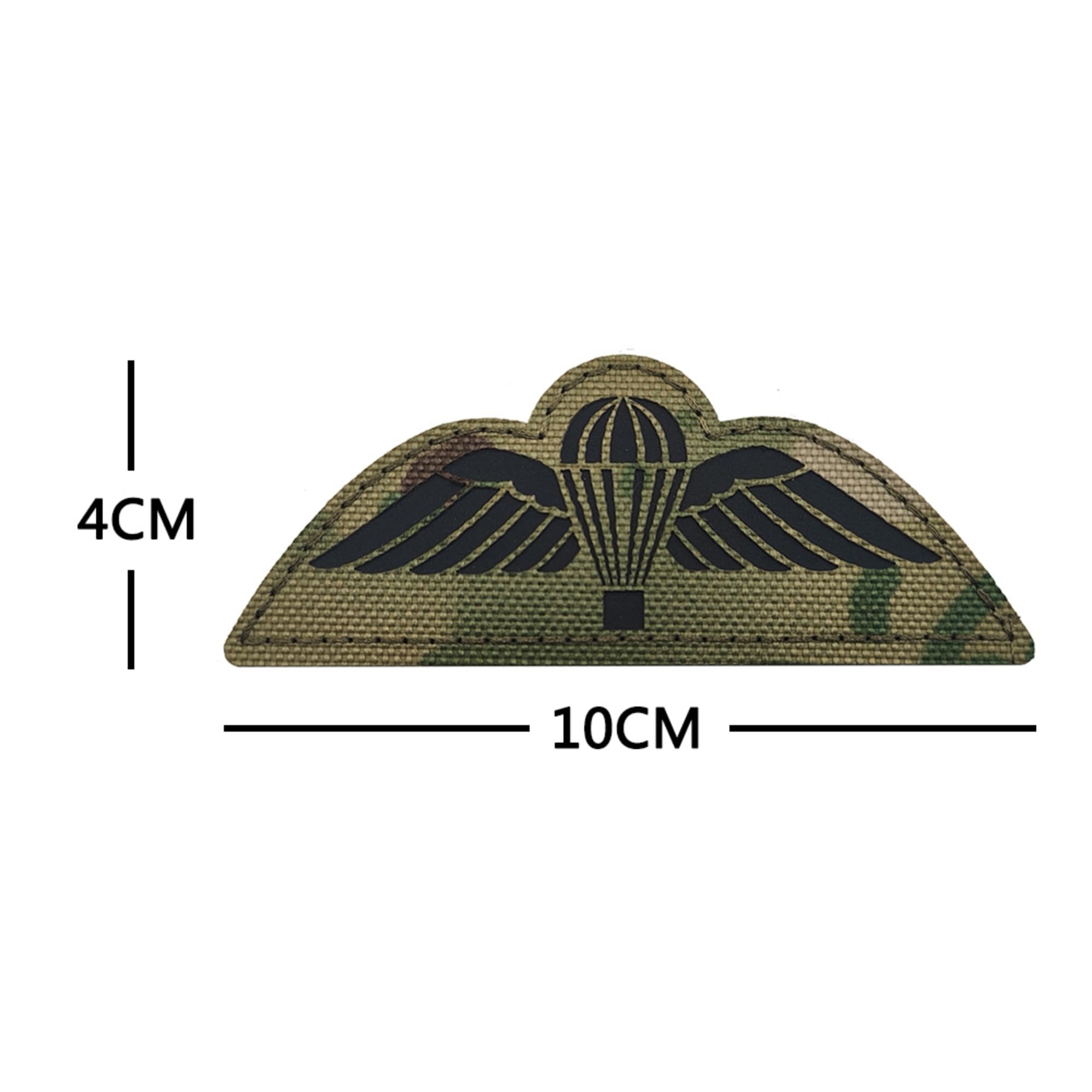 Military Parachute Wing Reflective Patches, Hook and Loop Fastener Backing, 3.94 x 1.57 Inches, 2-Pack - Image 4