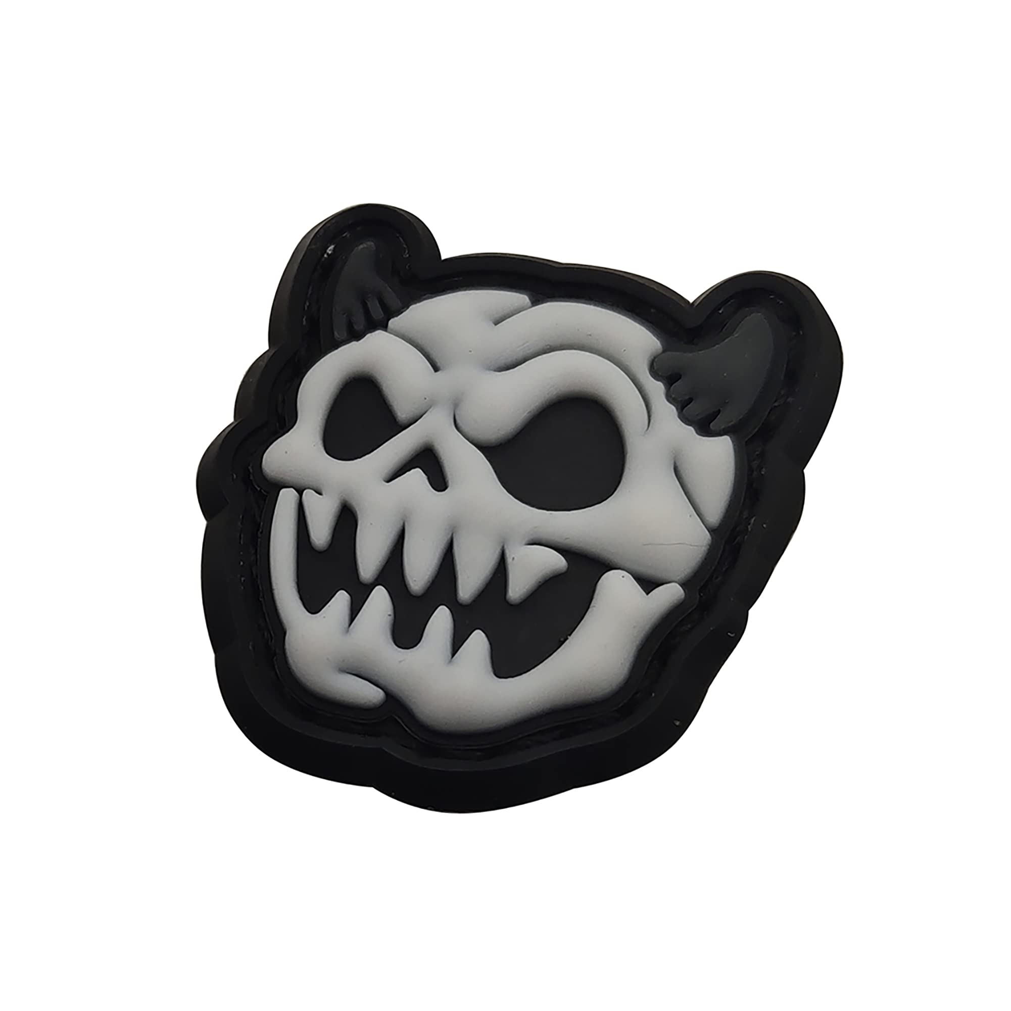 Mini Size Glowing in Dark Patches Skulls Heads Terrifying Skeleton PVC Rubber Morale Appliques Emblem Patch Badges Bundle of 3 Pieces - Image 9