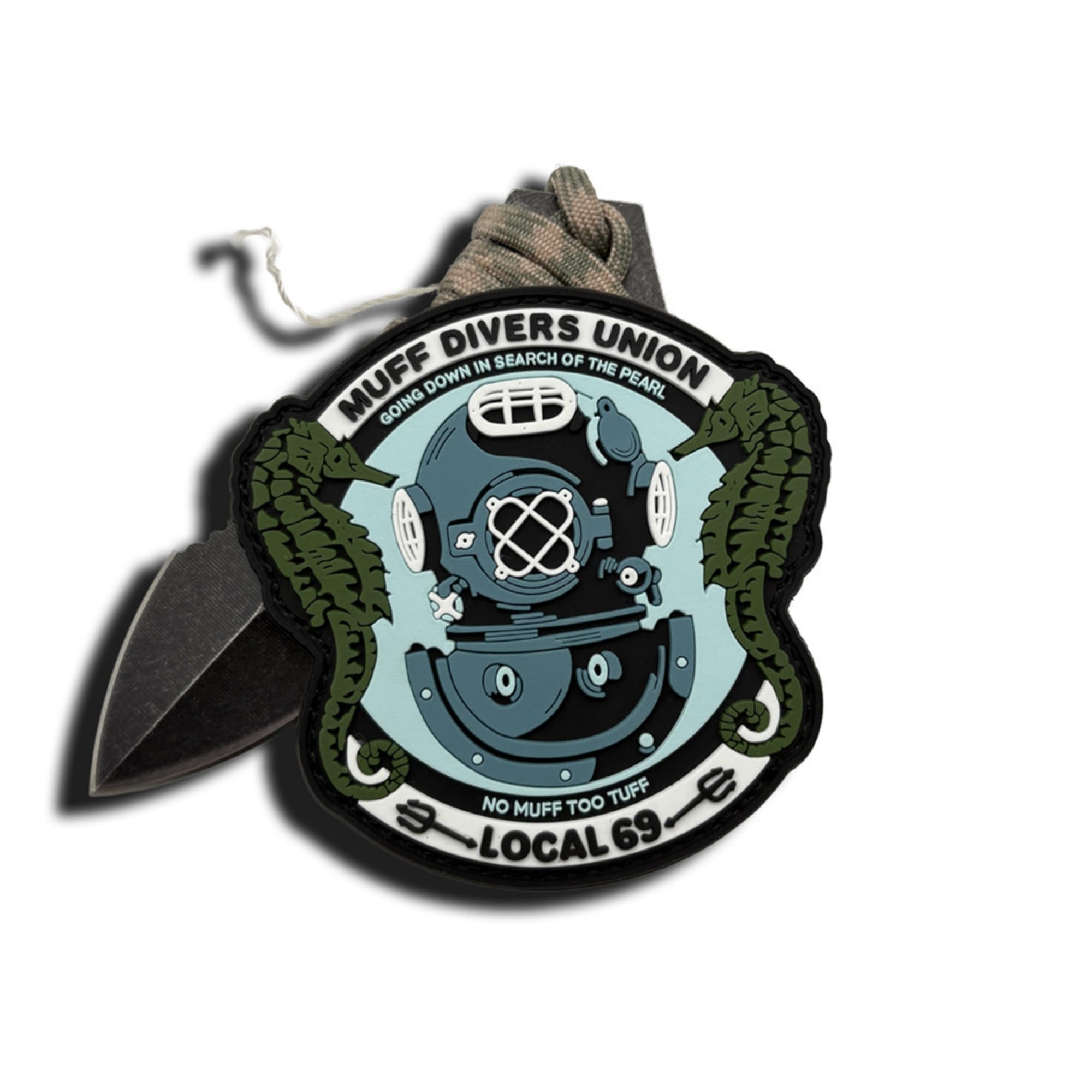 Muff Divers Union Local 69 PVC Morale Patch, Glow in Dark, Hook and Loop Backing, 3.54 Inch Tactical Badge for Backpacks and Military Gear - Image 5
