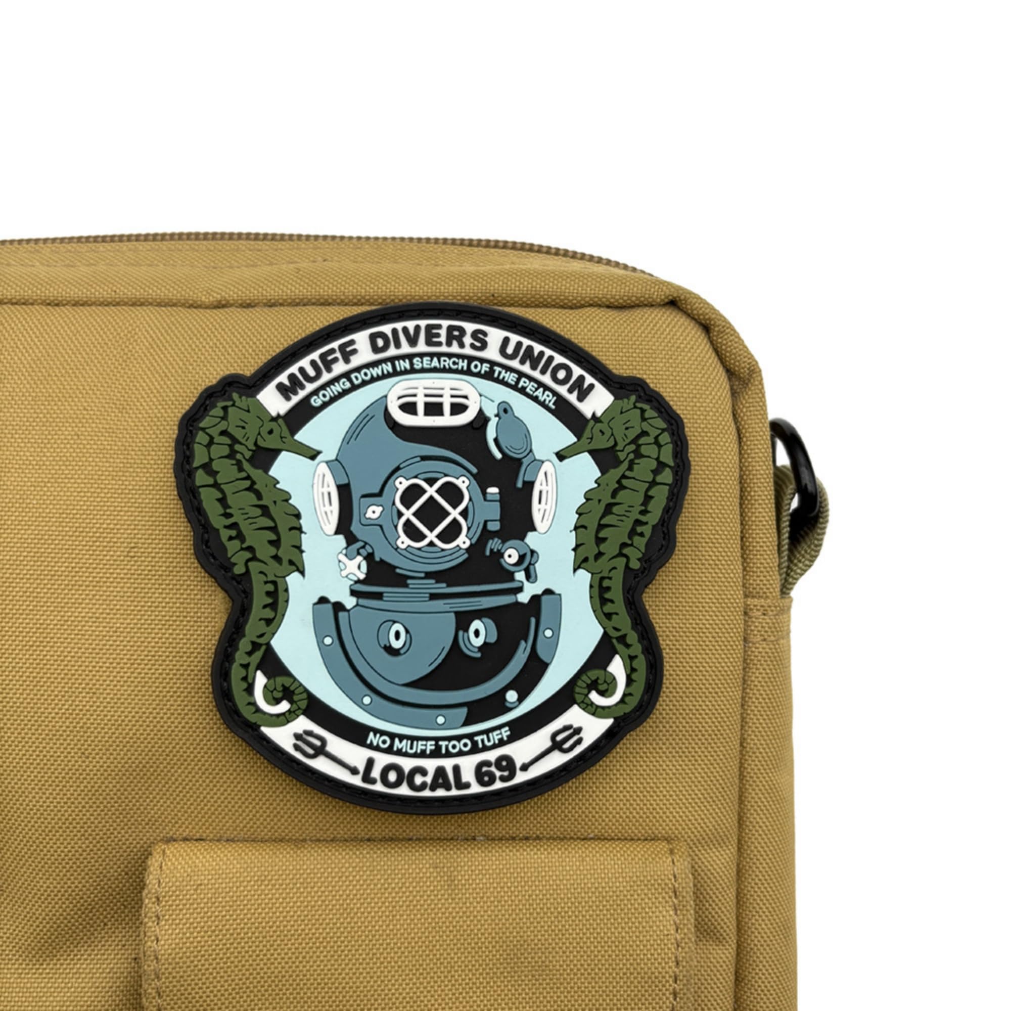 Muff Divers Union Local 69 PVC Morale Patch, Glow in Dark, Hook and Loop Backing, 3.54 Inch Tactical Badge for Backpacks and Military Gear - Image 6