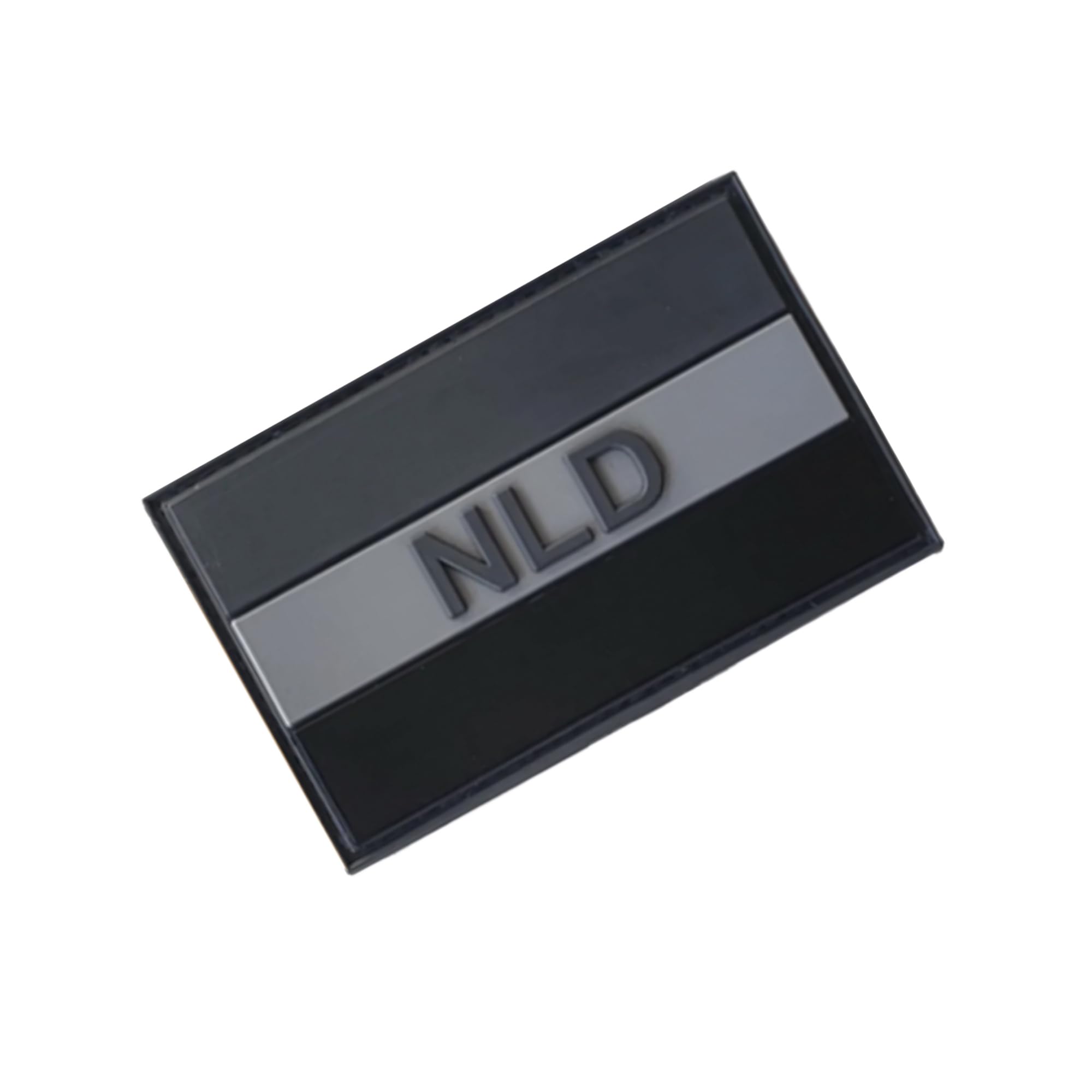 Netherlands Flag PVC Morale Patches, 3.15 x 1.97 Inch, NLD Design, Hook and Loop Backing, Black and Gray, 2-Pack - Image 7