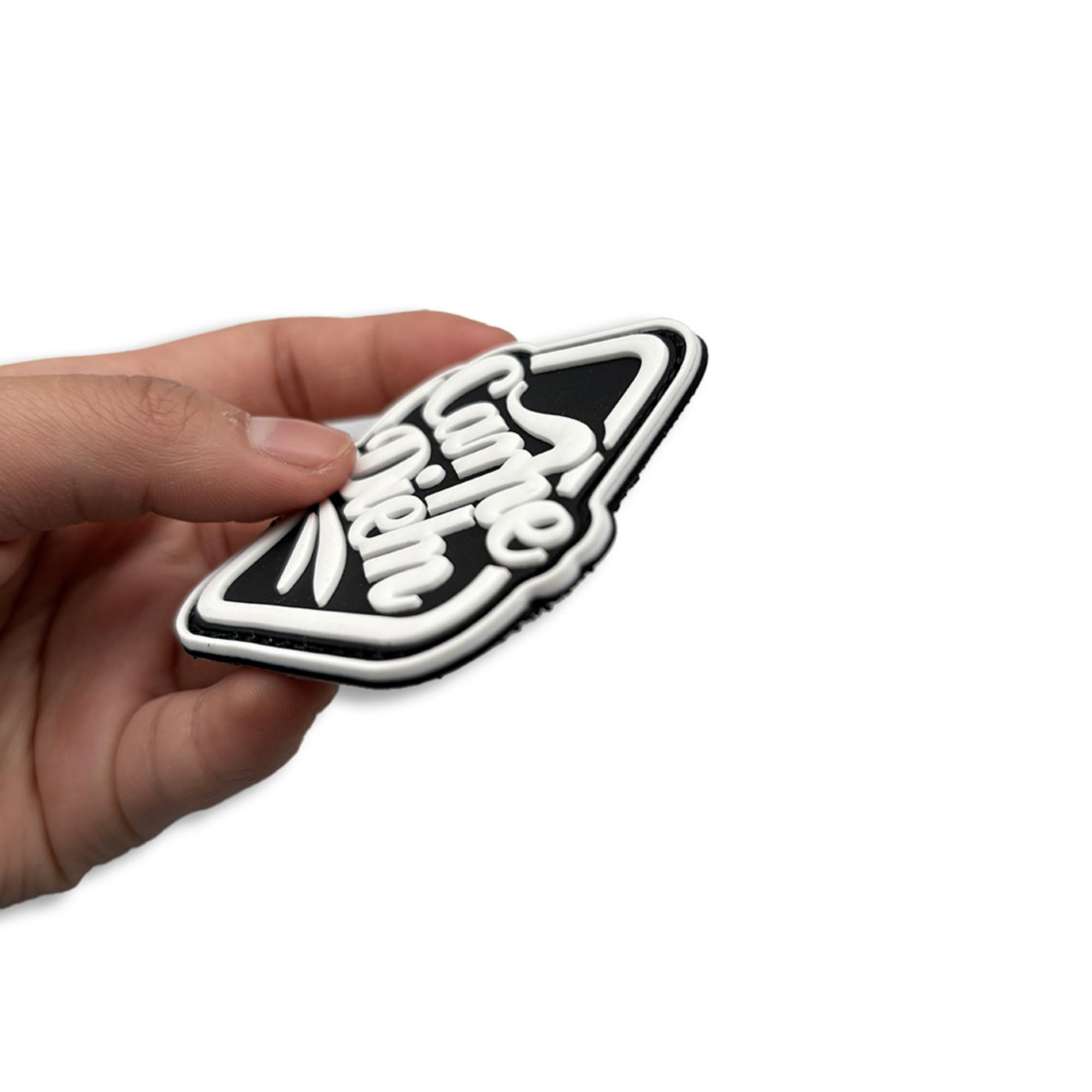 Noctilucent Carpe Diem PVC Morale Patches, Glow in Dark Diamond-Shaped Tactical Badges with Hook Backing, 2.76 x 2.76Inch, Red, White, Gray, Gold (White) - Image 5