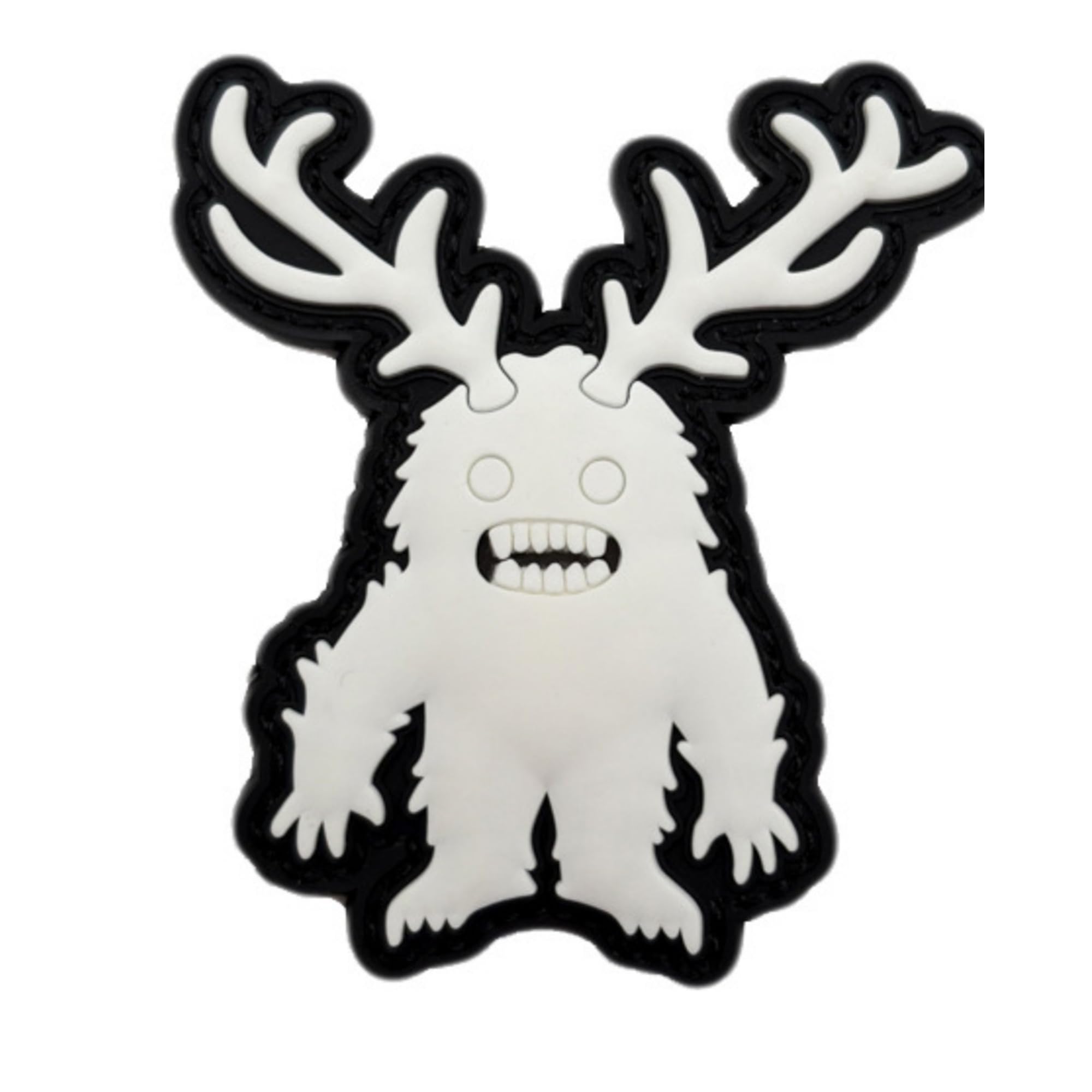 Noctilucent Forest Spirit Morale Patch, Glow in Dark Monster Design, 3.15 x 2.76 inch, Hook and Loop Backing
