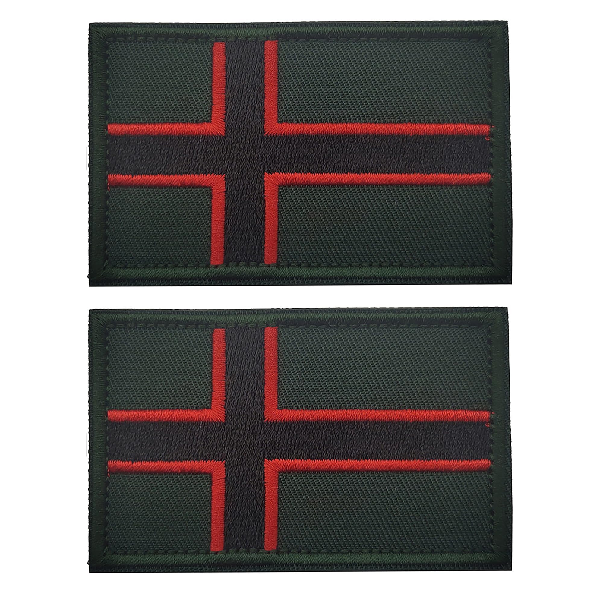 Norway Flag Embroidered Appliques Patches, Tactical Morale Military Emblem Badges Repair Patch Decorative Applique for Backpacks, Clothes, Hats, 3.15 x 1.97 Inch, 2 Pack