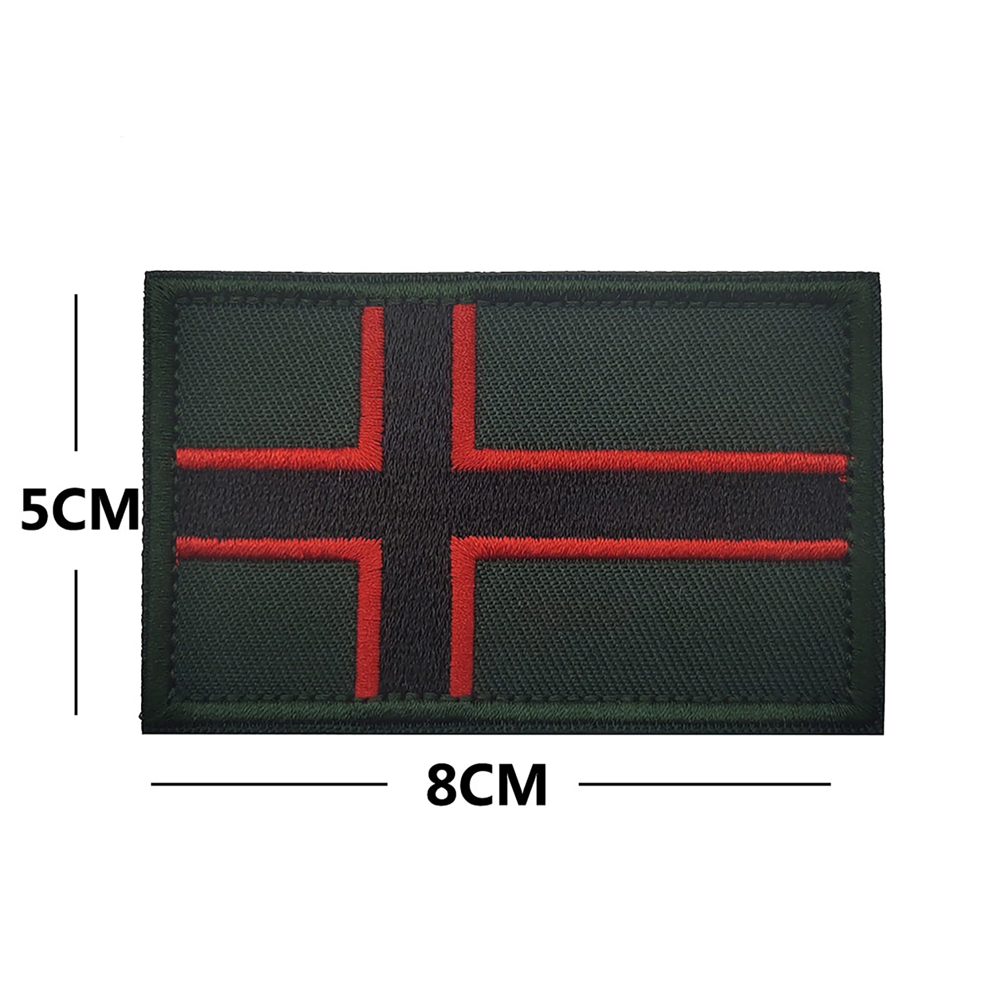 Norway Flag Embroidered Appliques Patches, Tactical Morale Military Emblem Badges Repair Patch Decorative Applique for Backpacks, Clothes, Hats, 3.15 x 1.97 Inch, 2 Pack - Image 2