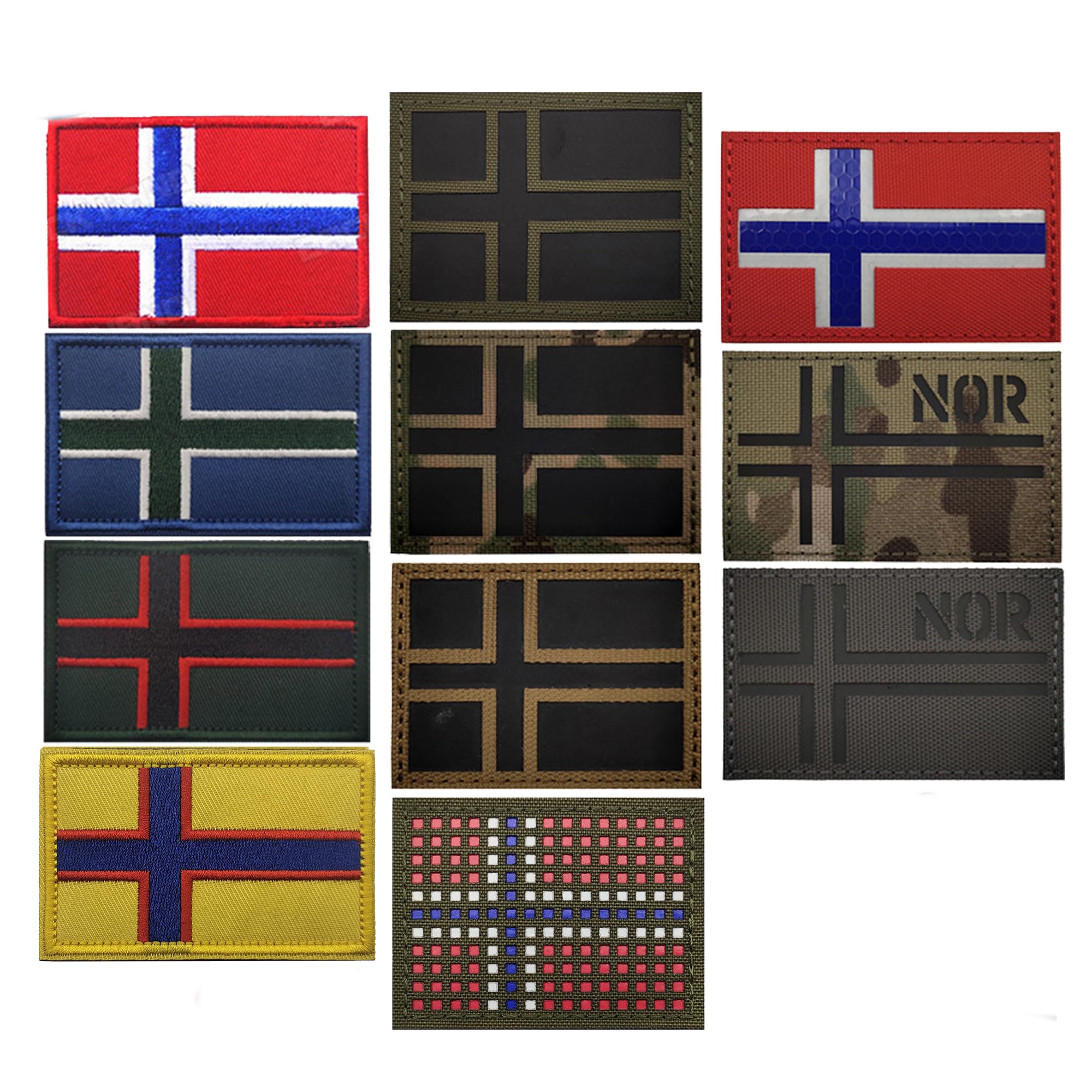 Norway Flag Embroidered Appliques Patches, Tactical Morale Military Emblem Badges Repair Patch Decorative Applique for Backpacks, Clothes, Hats, 3.15 x 1.97 Inch, 2 Pack - Image 5