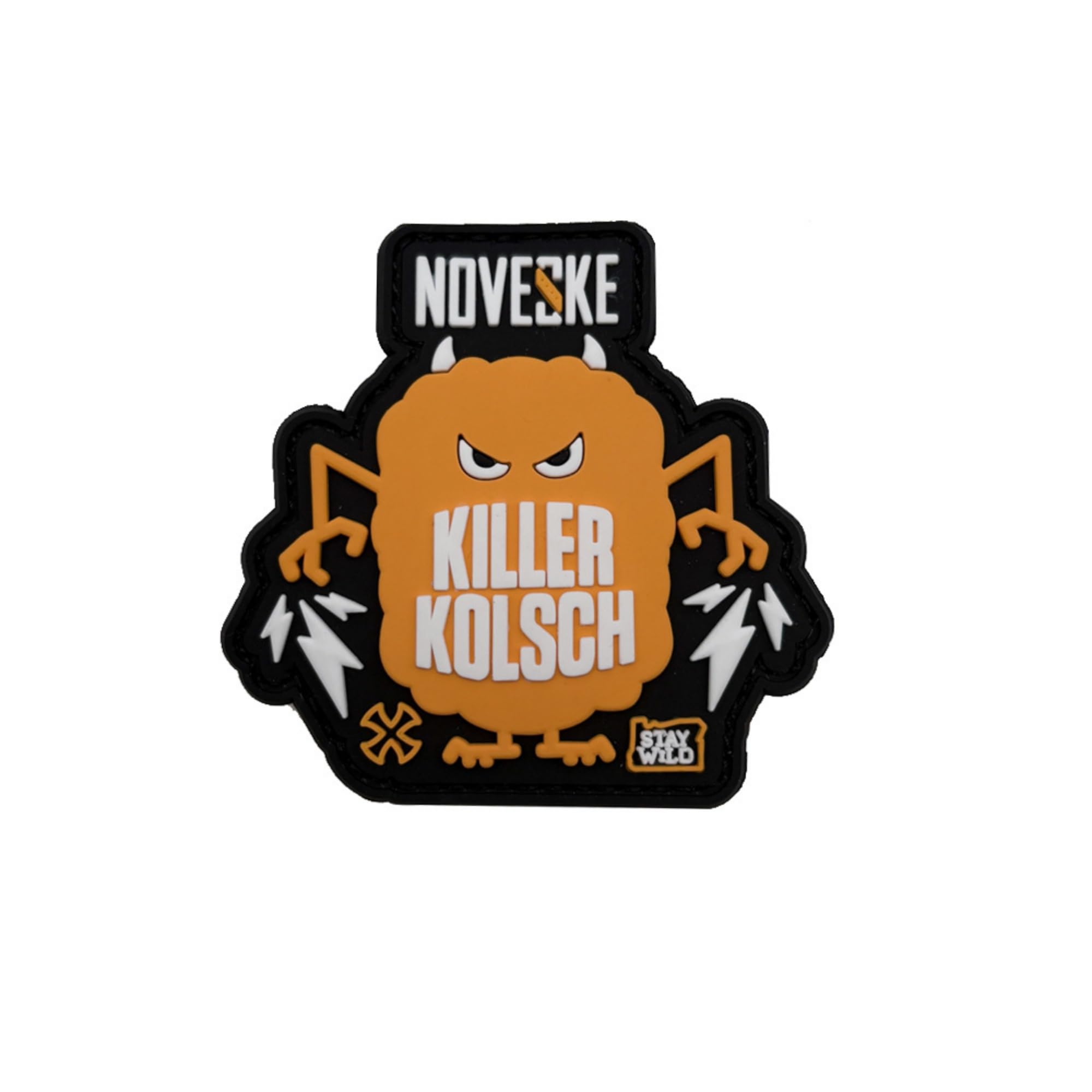 Novisic Killer Kolsch PVC Morale Patches, Glow in Dark, Hook and Loop Backing, 3.15 x 3.15 Inches