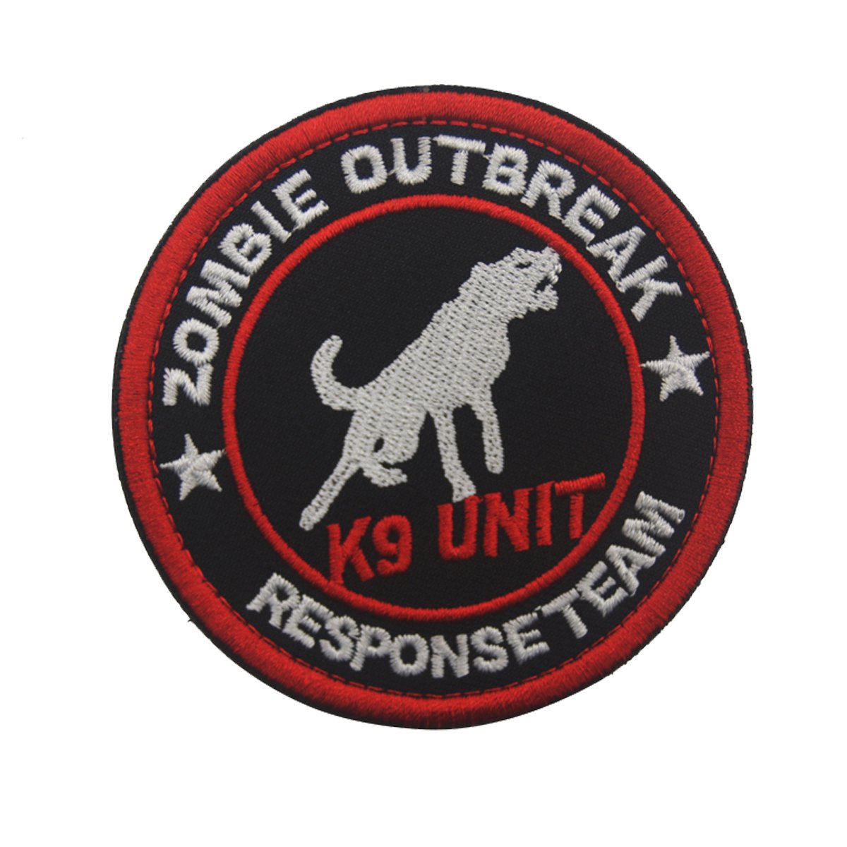 ODSP 3" Round Sized Zombie Outbreak Response Team K9 Unit Embroidered Patch Hook and Loop Backed Badge for Tactical Dog Harness Vest (2PCS) - Image 6