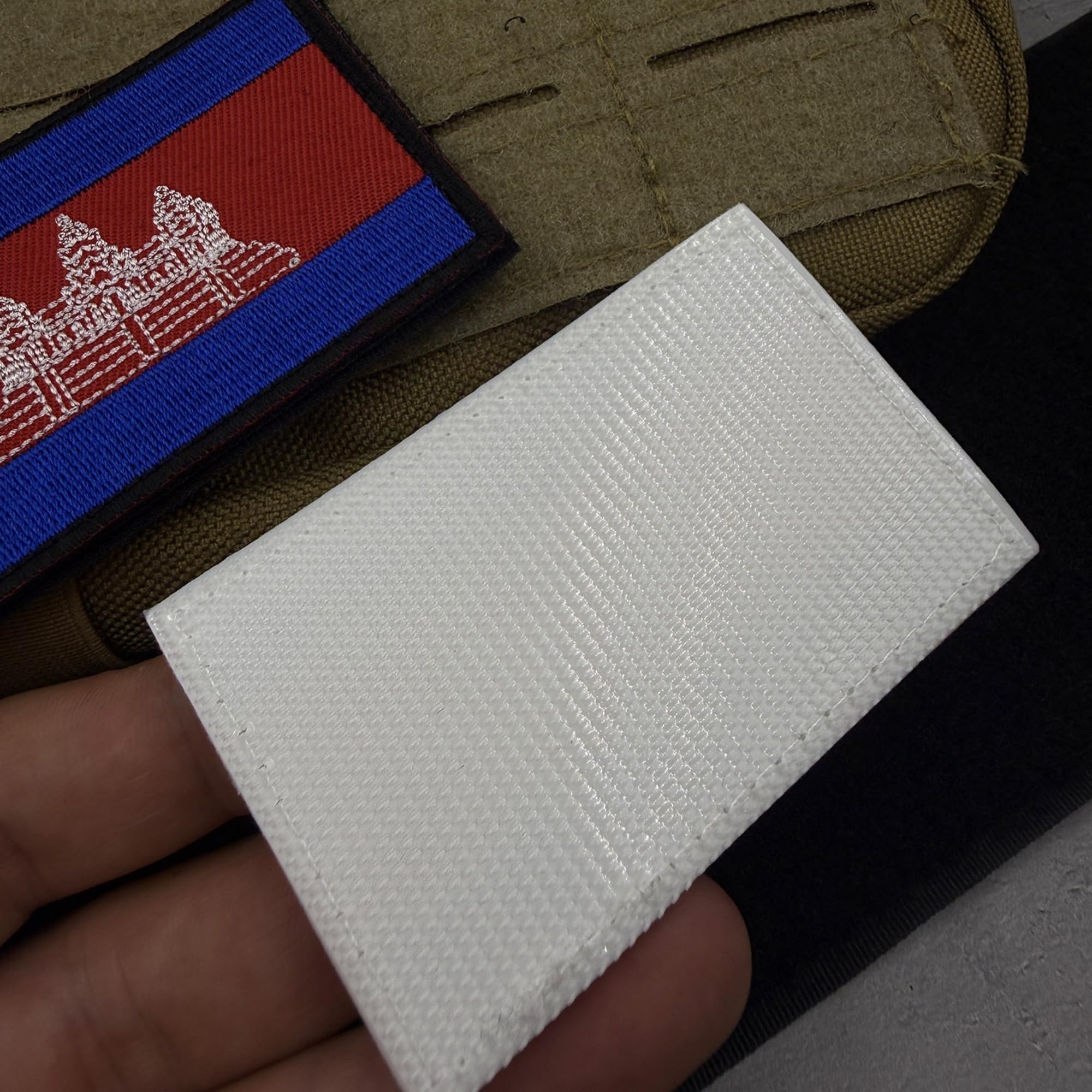 ODSP Cambodia Flag Patches, PVC and Embroidered, 3.1 x 2 inches, Hook and Loop Backing, 2-Pack - Image 4