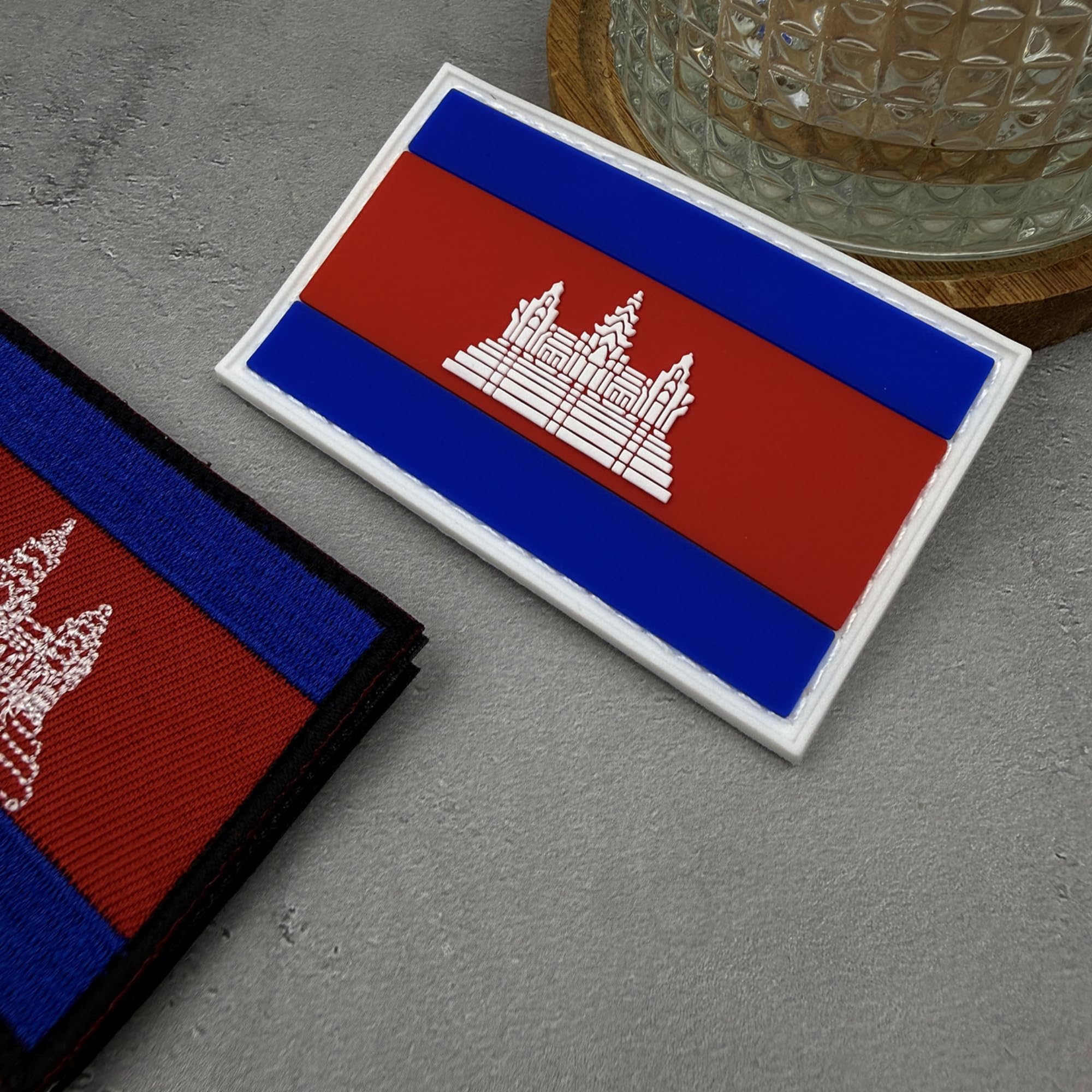 ODSP Cambodia Flag Patches, PVC and Embroidered, 3.1 x 2 inches, Hook and Loop Backing, 2-Pack - Image 6