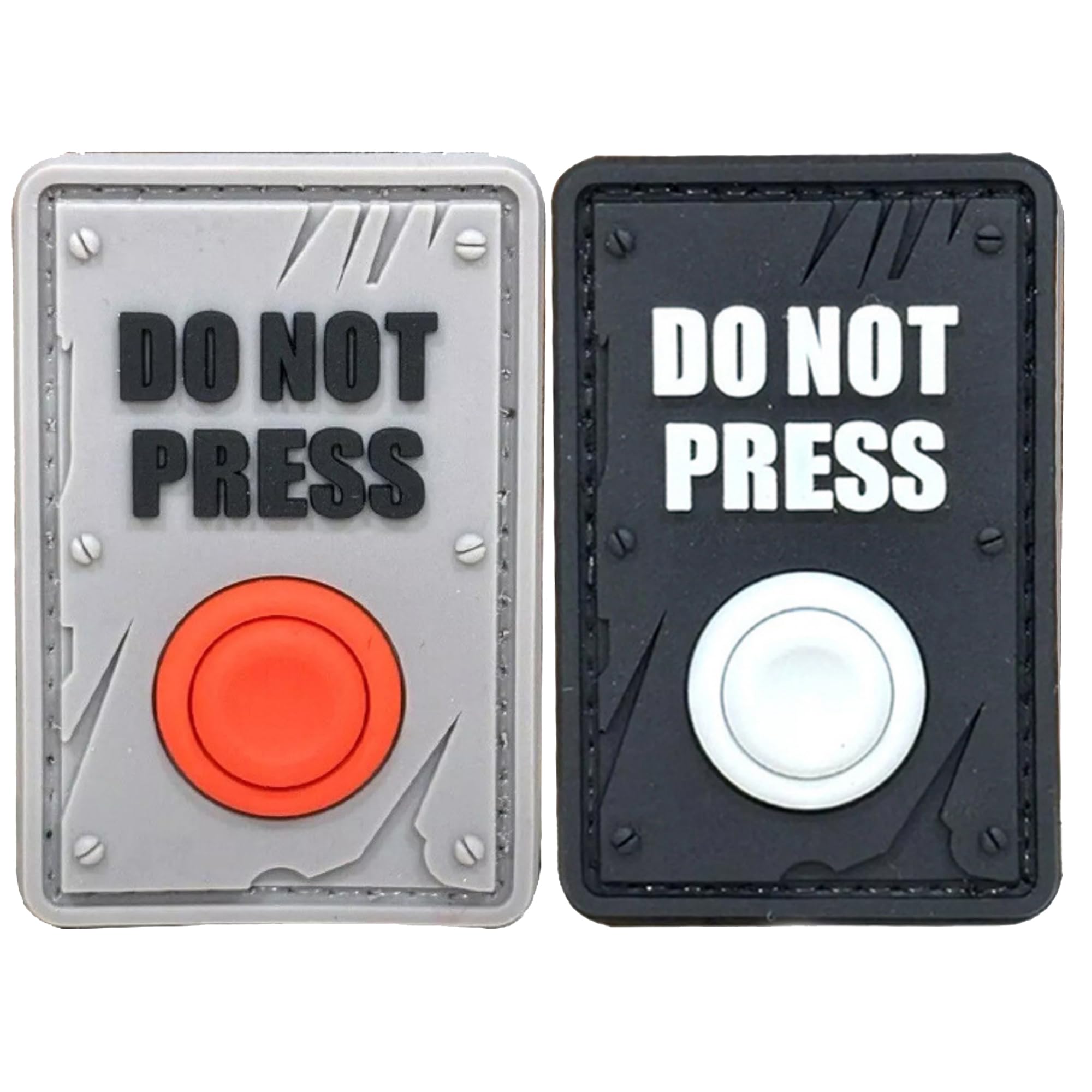 ODSP Do Not Press PVC Morale Patches, 3.15 x 1.97 Inches, Glow in Dark, Hook and Loop Backing, 2-Pack