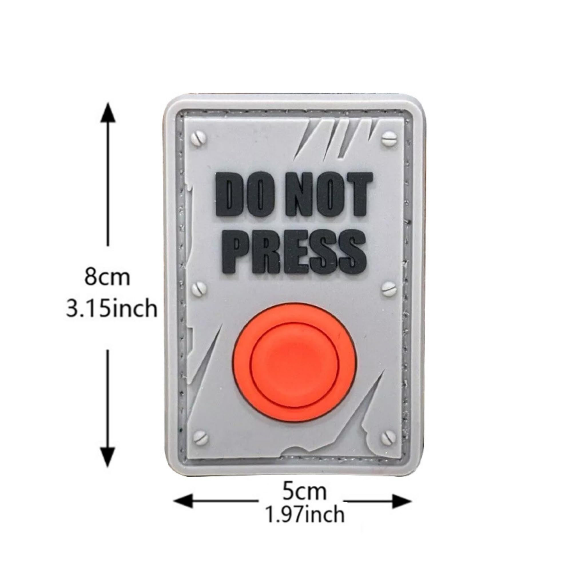 ODSP Do Not Press PVC Morale Patches, 3.15 x 1.97 Inches, Glow in Dark, Hook and Loop Backing, 2-Pack - Image 3