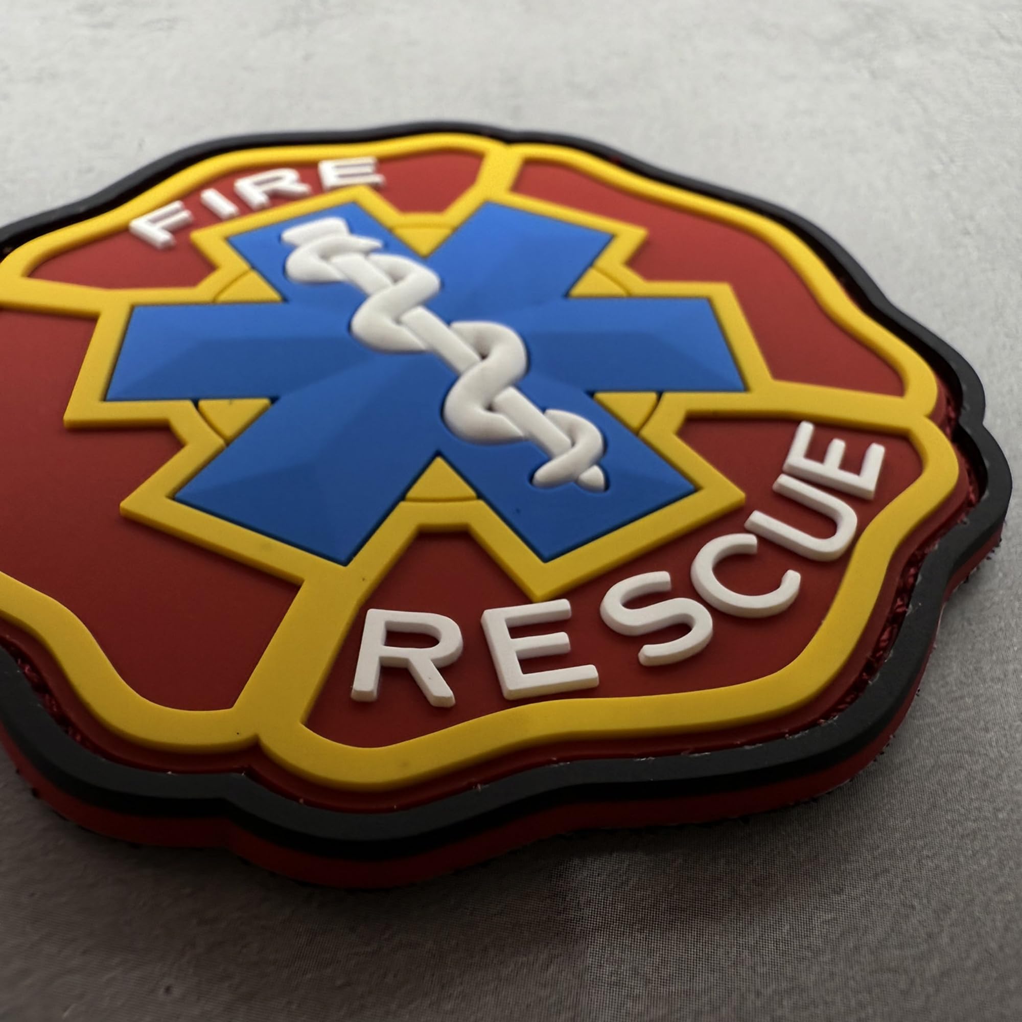 ODSP Fire Rescue Medical PVC Patches, 2.95 x 2.95 Inch, Hook and Loop Tactical Military Morale Badges - Image 4