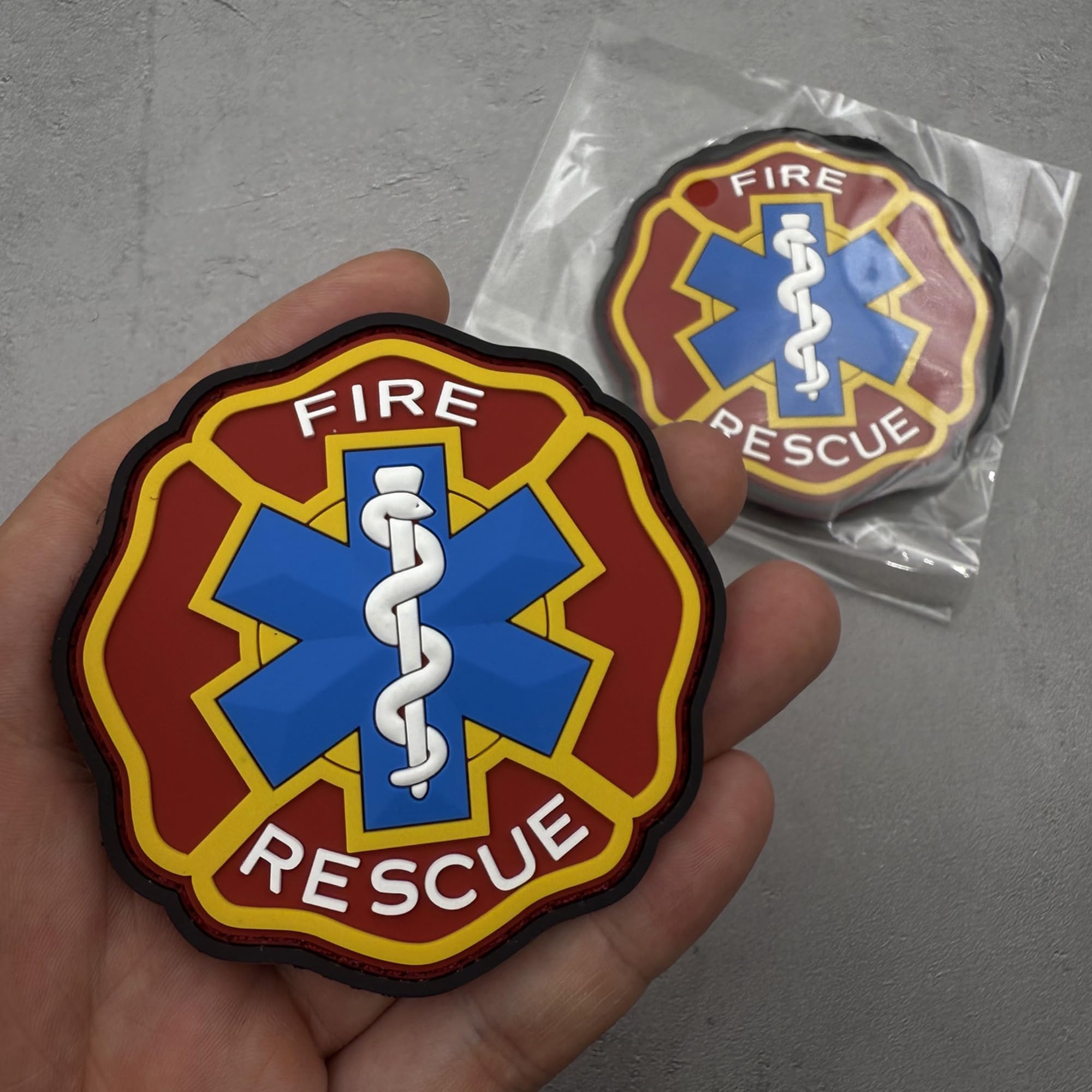 ODSP Fire Rescue Medical PVC Patches, 2.95 x 2.95 Inch, Hook and Loop Tactical Military Morale Badges - Image 7