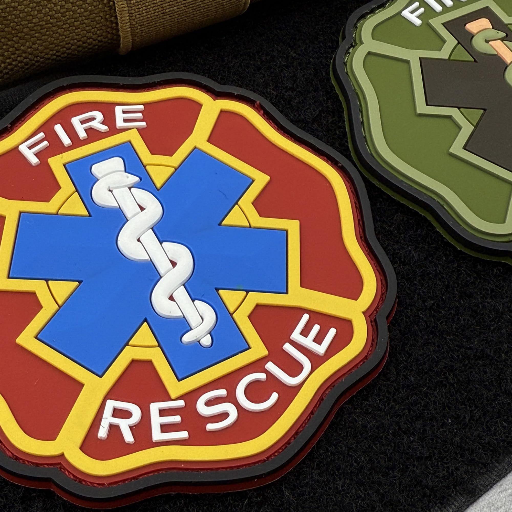 ODSP Fire Rescue Medical PVC Patches, 2.95 x 2.95 Inch, Hook and Loop Tactical Military Morale Badges - Image 8