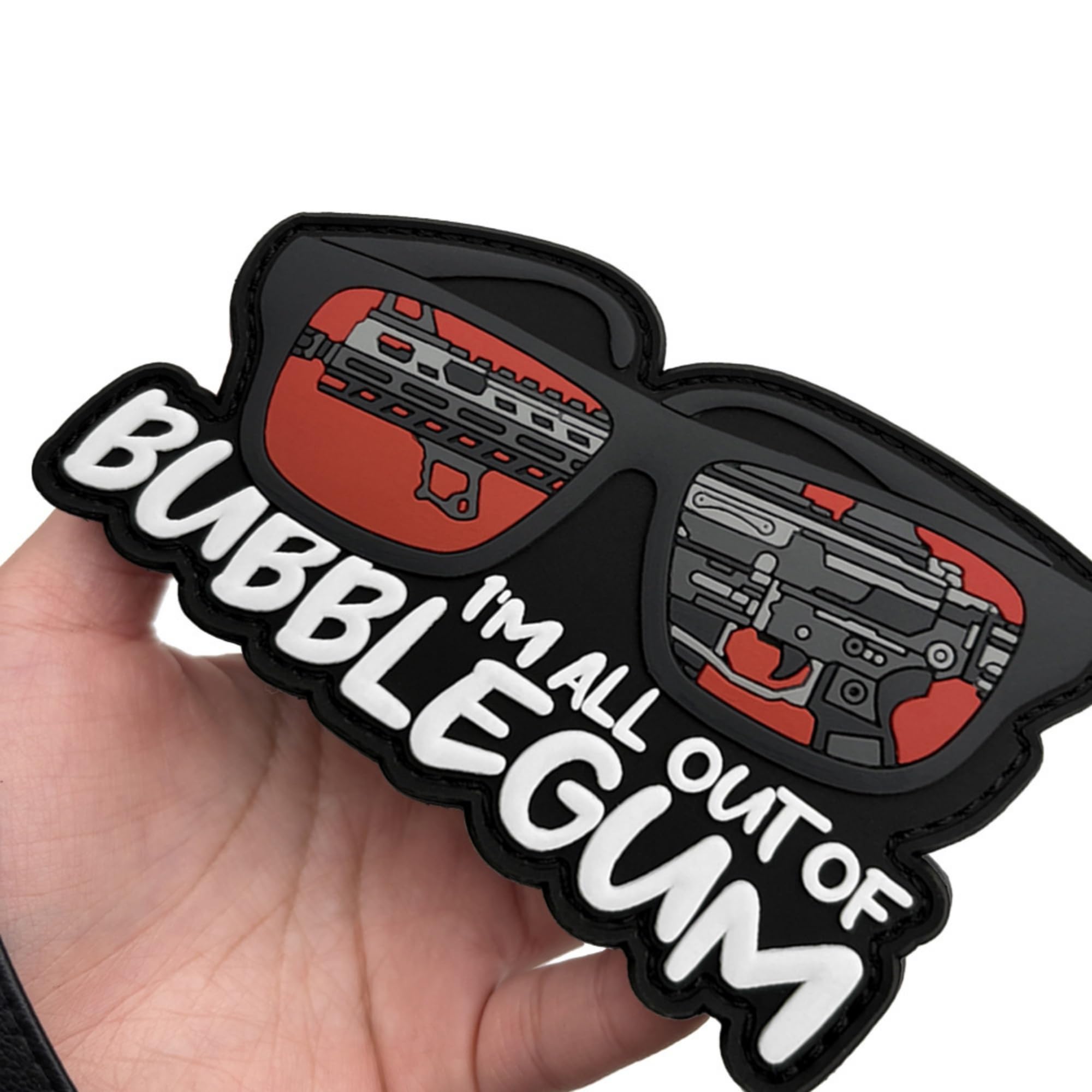 ODSP I'm All Out of Bubblegum PVC Morale Patch, Tactical Sunglasses Design, Glow in the Dark, Hook and Loop, 4.53 x 2.76 Inches (Color-a) - Image 5