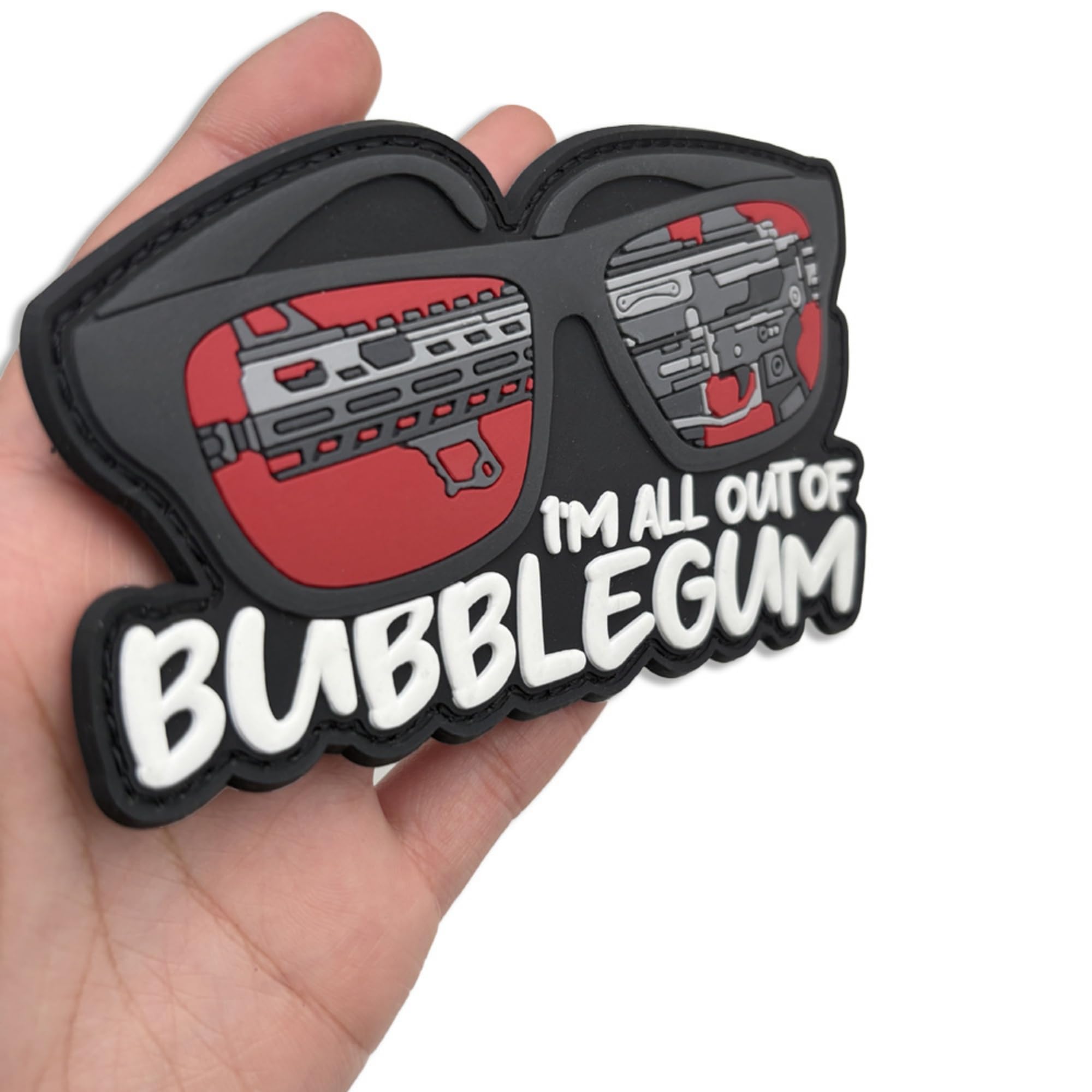 ODSP I'm All Out of Bubblegum PVC Morale Patch, Tactical Sunglasses Design, Glow in the Dark, Hook and Loop, 4.53 x 2.76 Inches (Color-a) - Image 7