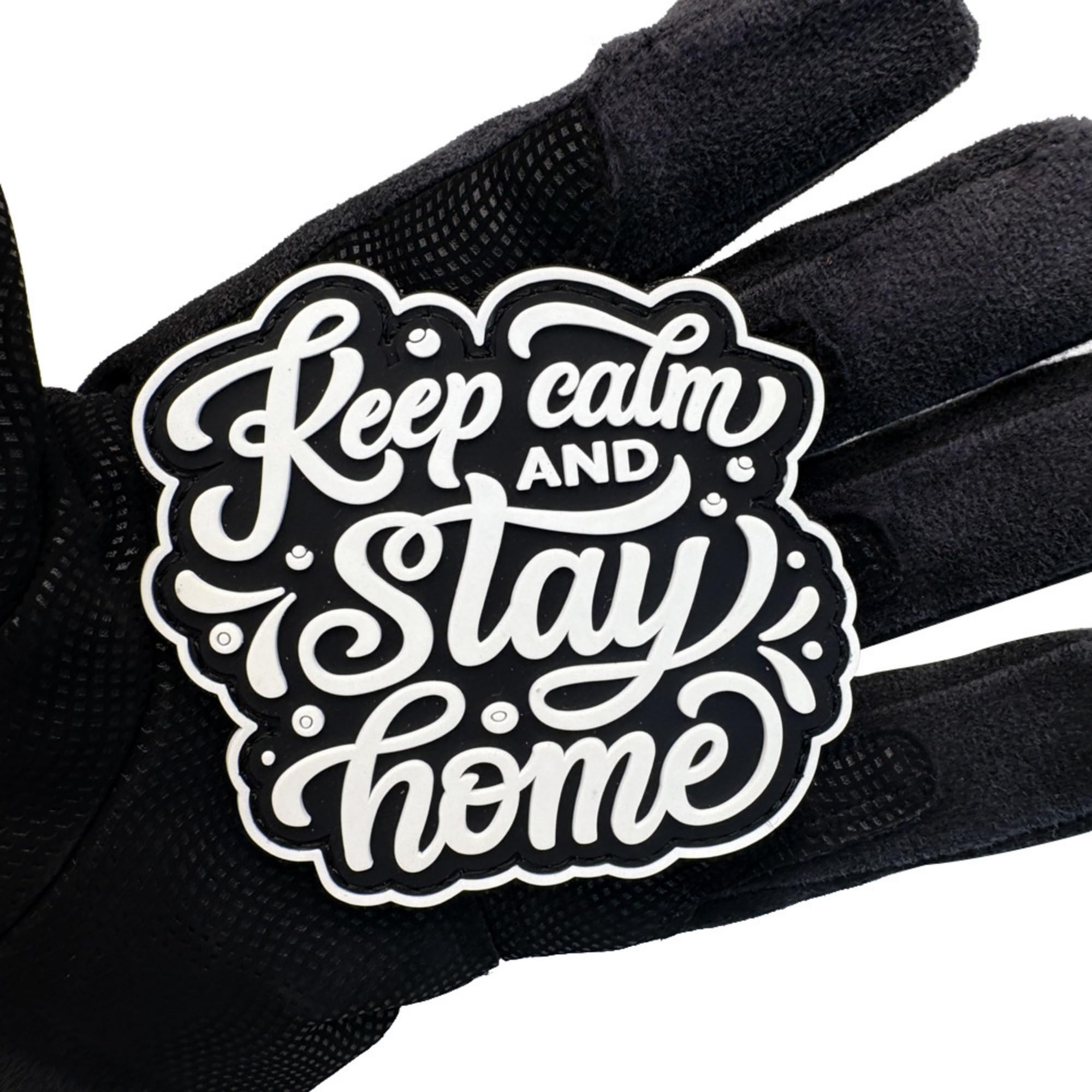 ODSP Keep Calm and Stay Home Luminous PVC Morale Patch, Hook Fastener Backing, 3.43 x 3.15 Inch - Image 7