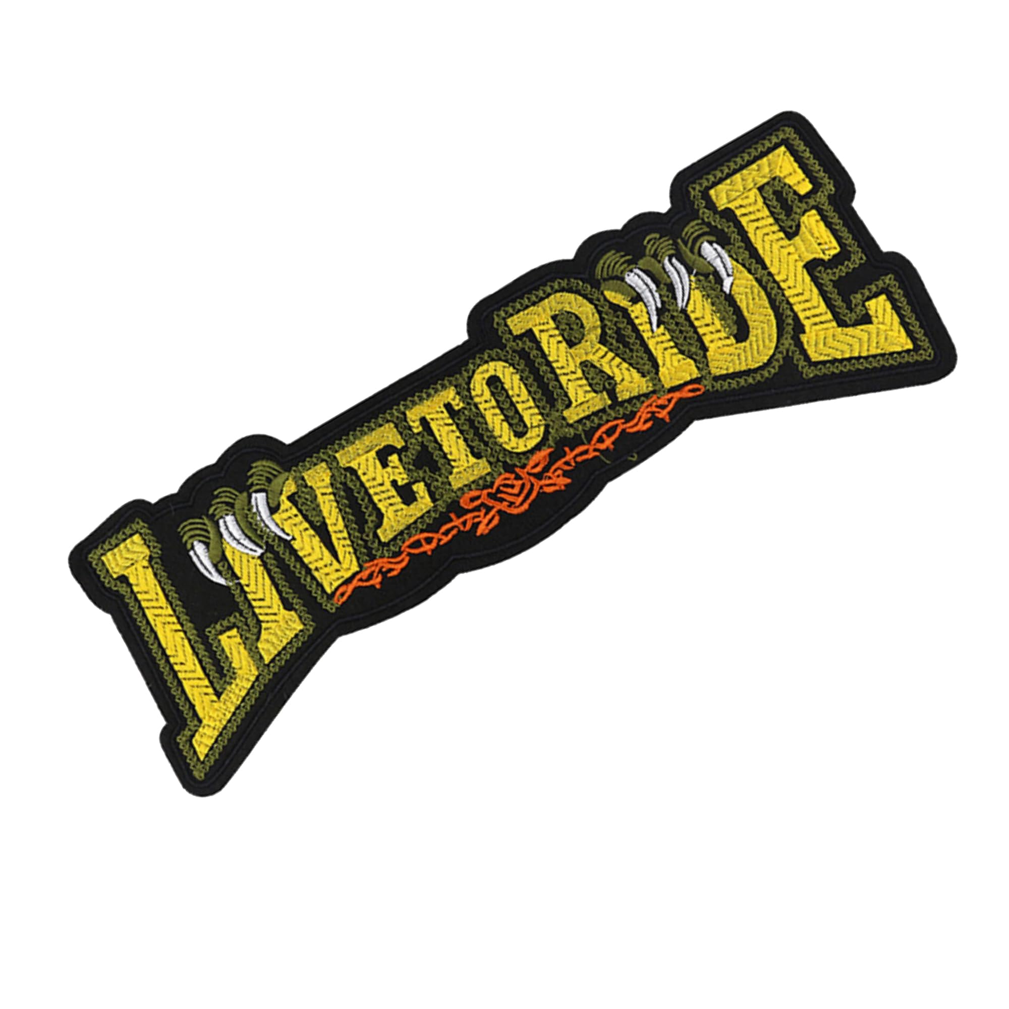 ODSP Live to Ride Large Motorcycle Iron-on Patch, Embroidered Fabric Applique, 12.4 x 4.3 Inches - Image 3