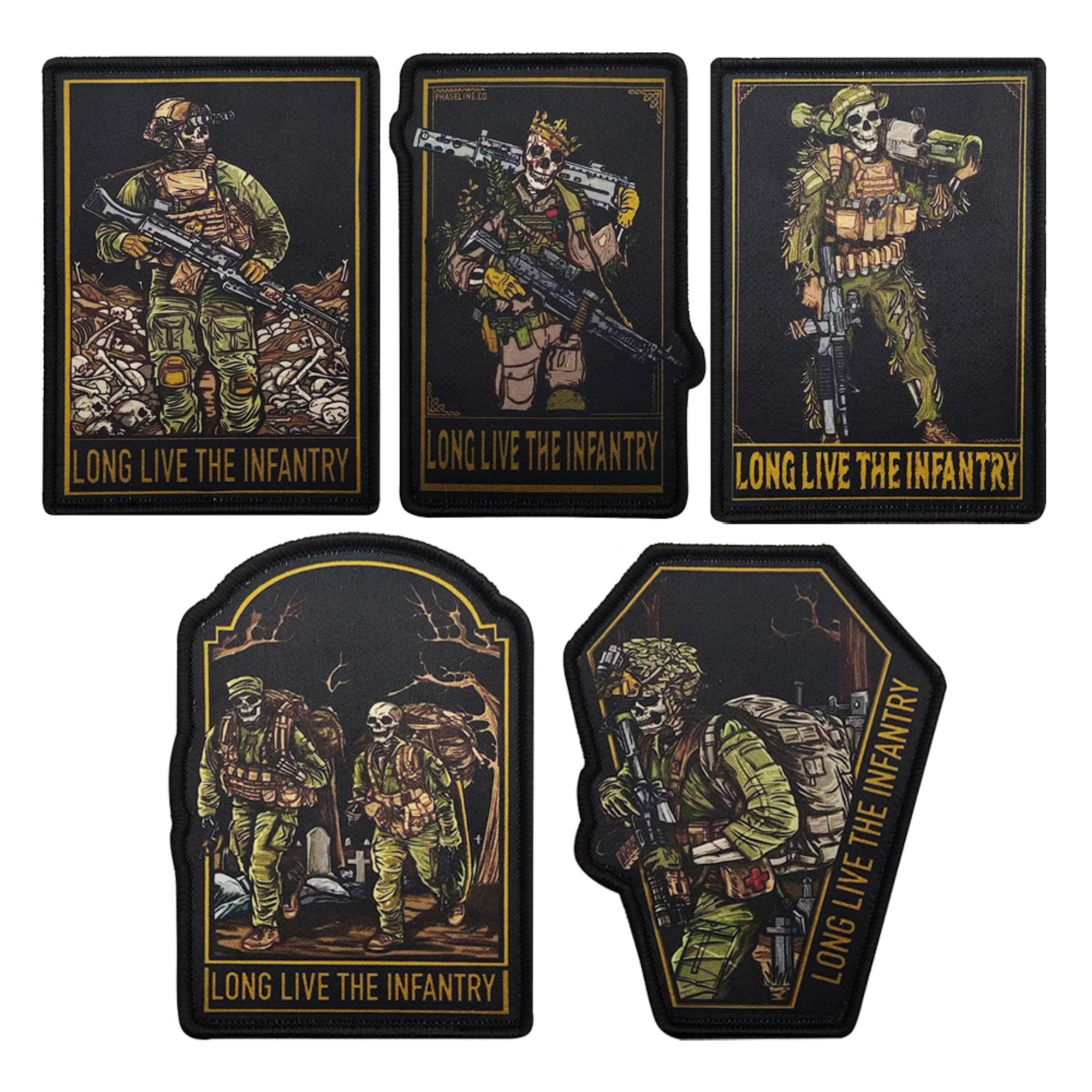 ODSP Long Live The Infantry Printed Patches, Tactical Morale Military Emblem Patch Badges Decorative Appliques, Hook and Loop Backing Patches for Hats, Clothing, Backpacks, 3.94 x 3.07 Inches, Black - Image 5