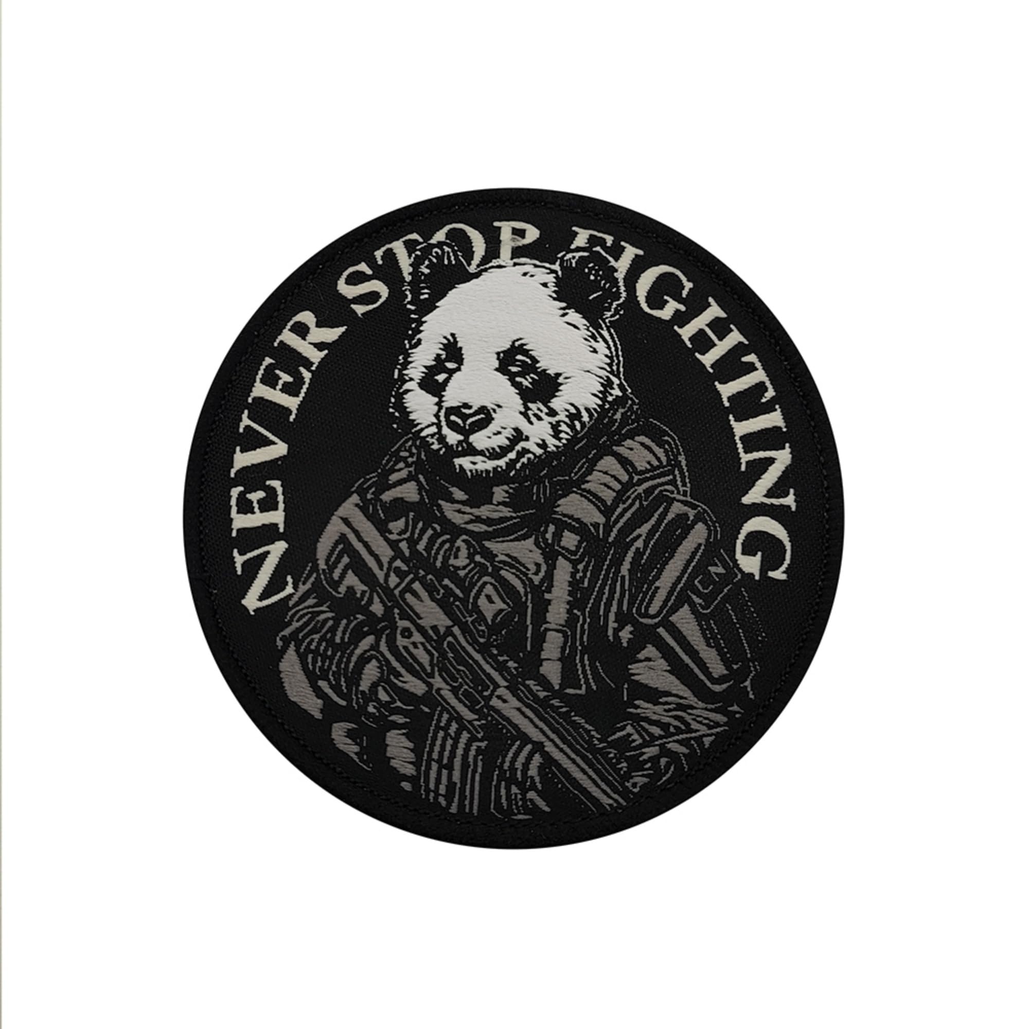 ODSP Military Tactical Morale Patches, Never Stop Fighting Panda Design, Hook and Loop Backing, 3.15 Inch, 2-Pack - Image 9