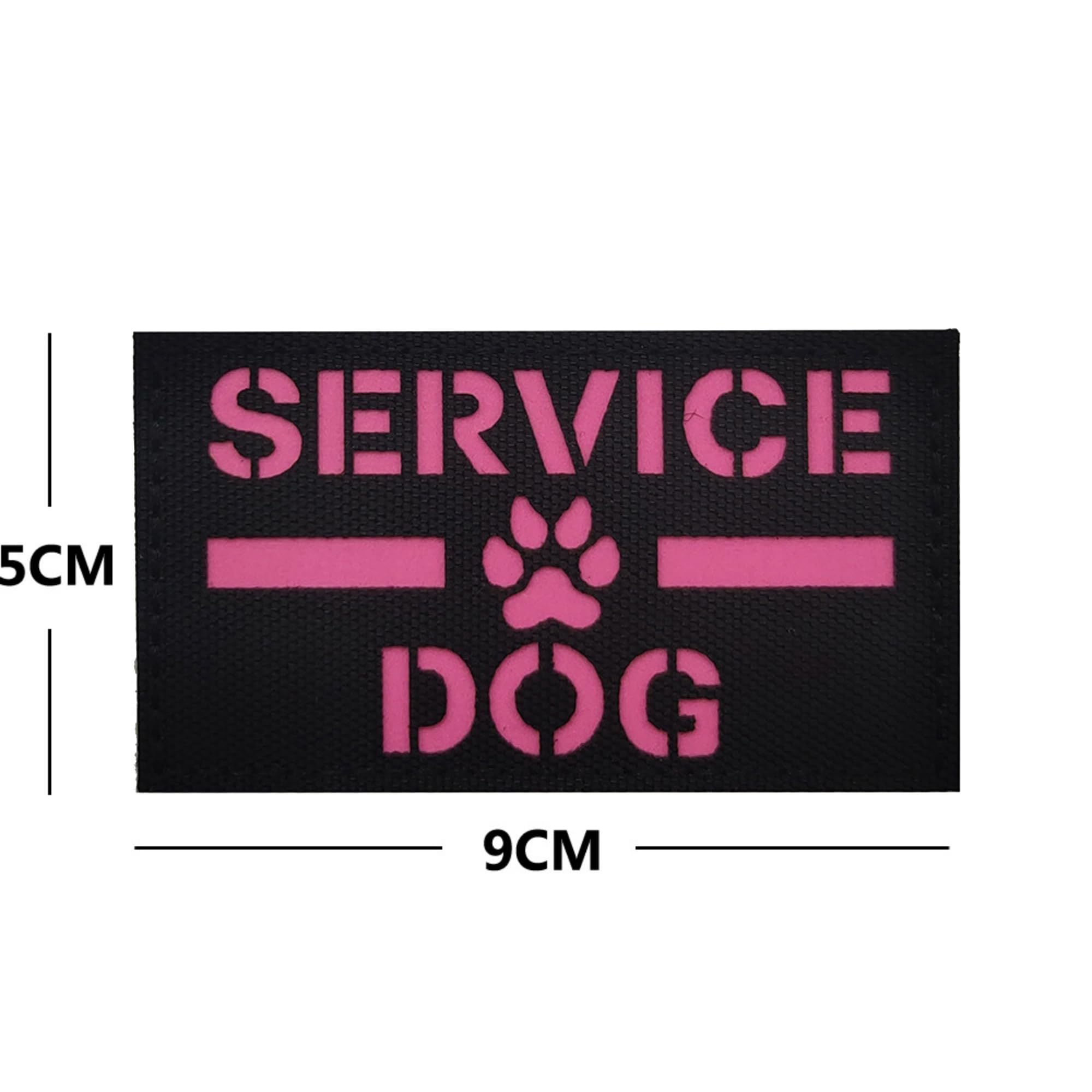 ODSP Service Dog Reflective Patches Decorative Appliques, 3.54 x 1.97 Inch, Glow in Dark, Hook and Loop Backing, Tactical Military Morale Badges, 2 Pack - Image 3