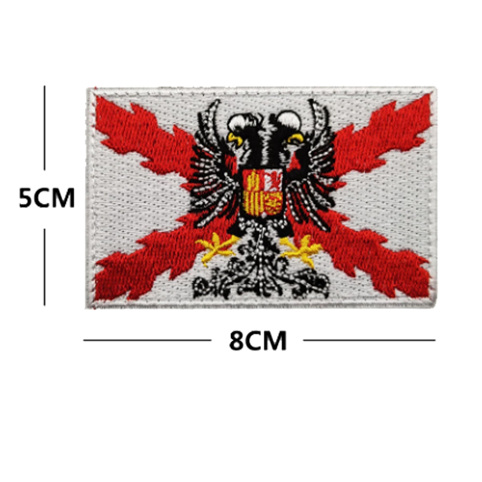 ODSP Spanish Flag Tactical Patches, Spain Flag Fabric Appliques Patch, 3.15 x 1.97 Inches, Hook and Loop Fastener Backing, 2-Pack - Image 2