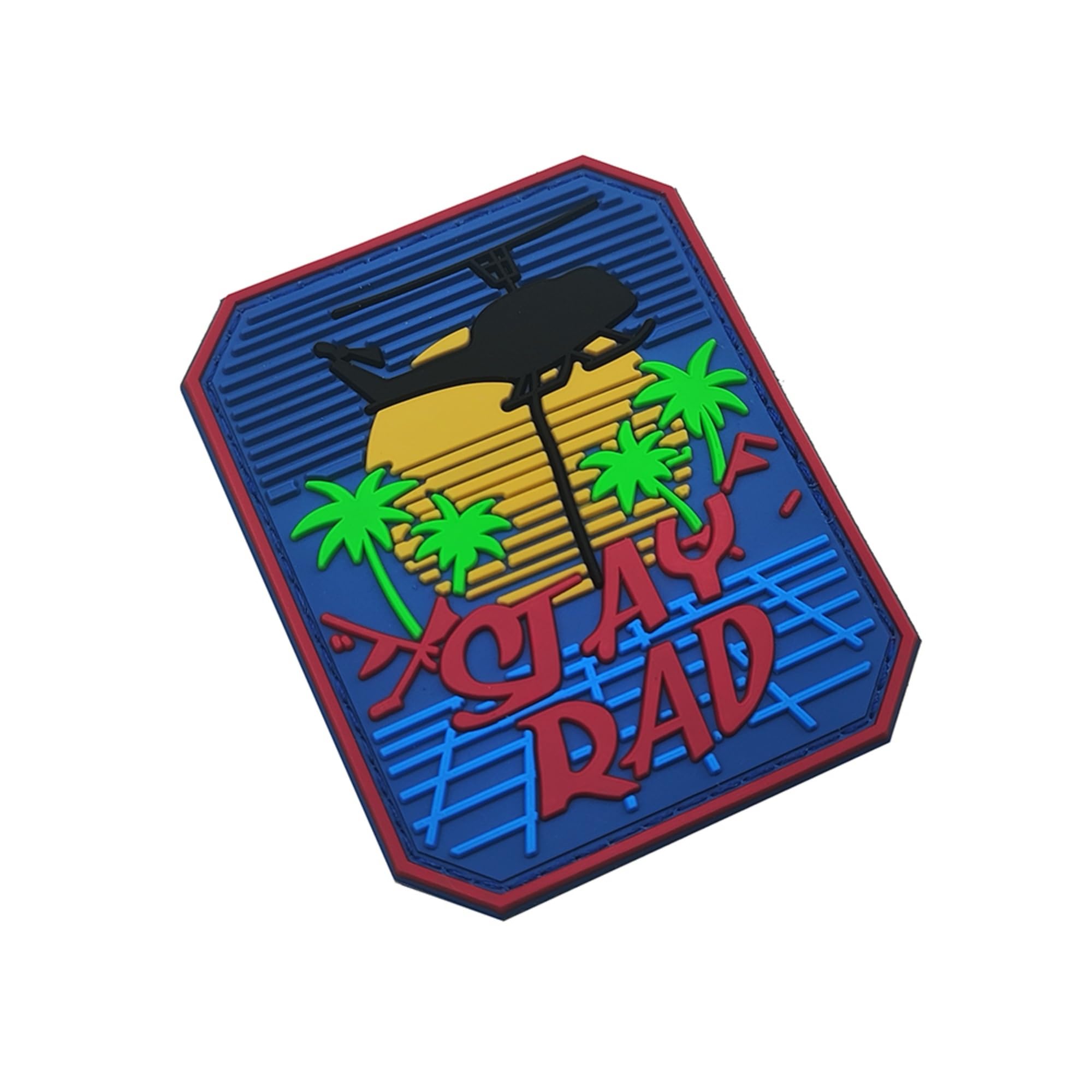 ODSP Stay Rad Beach Scene PVC Morale Patch, Hook and Loop Backing, 2.95 x 2.36 Inch - Image 5