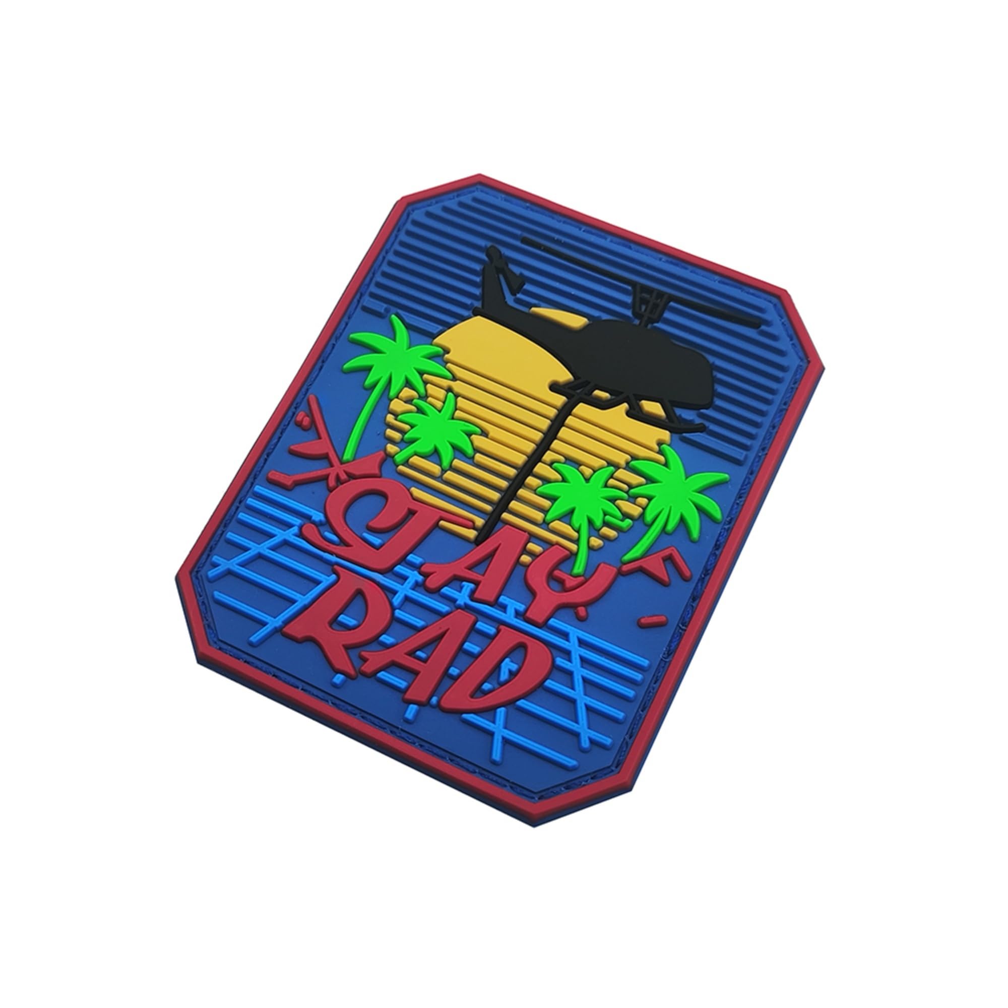 ODSP Stay Rad Beach Scene PVC Morale Patch, Hook and Loop Backing, 2.95 x 2.36 Inch - Image 6