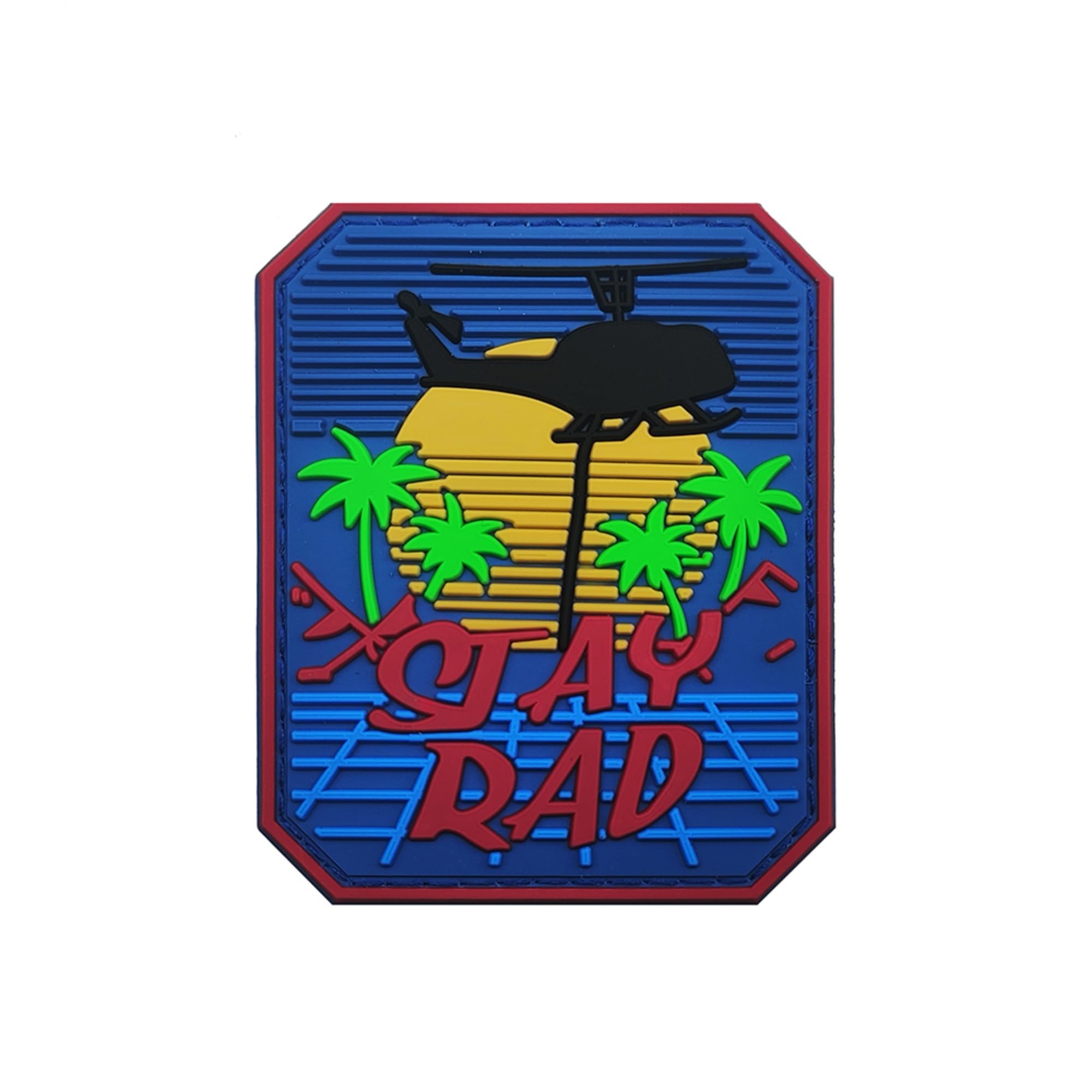 ODSP Stay Rad Beach Scene PVC Morale Patch, Hook and Loop Backing, 2.95 x 2.36 Inch - Image 7