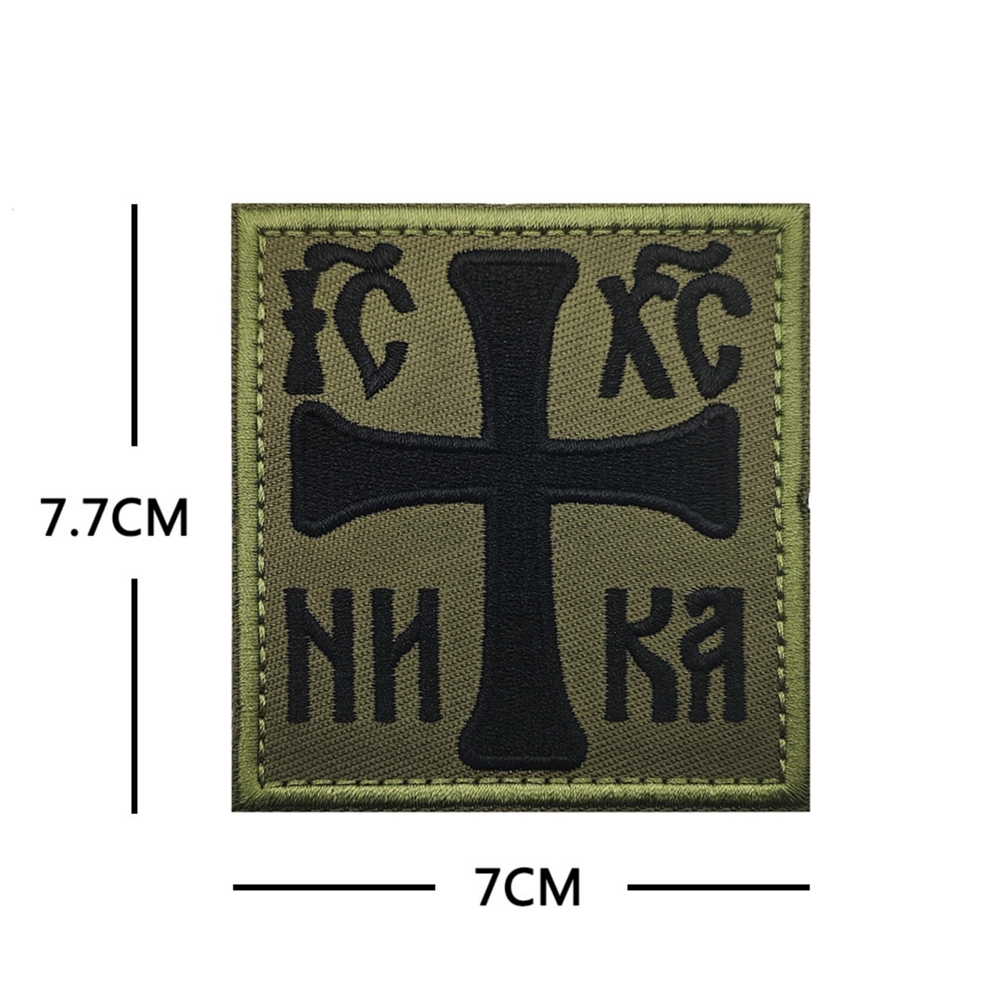 ODSP Tactical Cross Morale Patches, Embroidered Appliques with Hook and Loop Backing, Black and Green, 4-Pack - Image 5