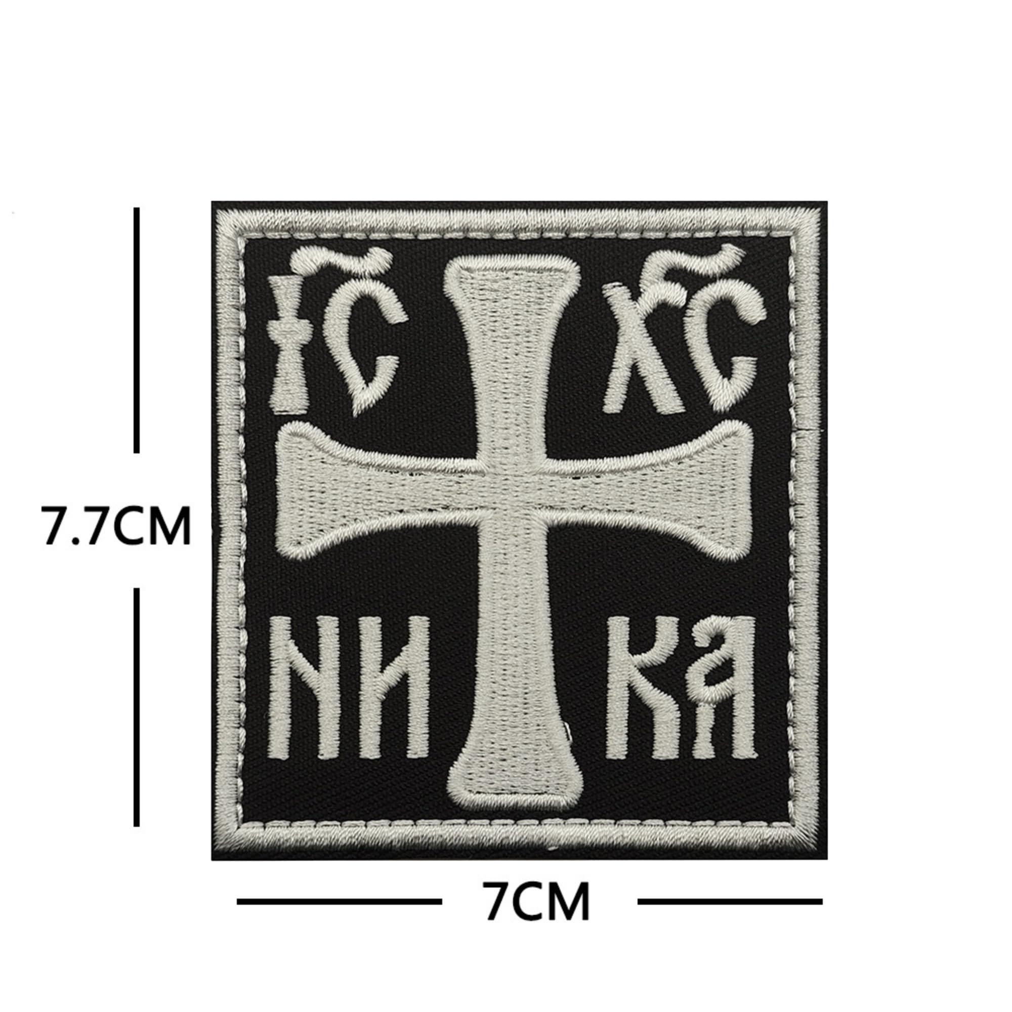 ODSP Tactical Cross Morale Patches, Embroidered Appliques with Hook and Loop Backing, Black and Green, 4-Pack - Image 6