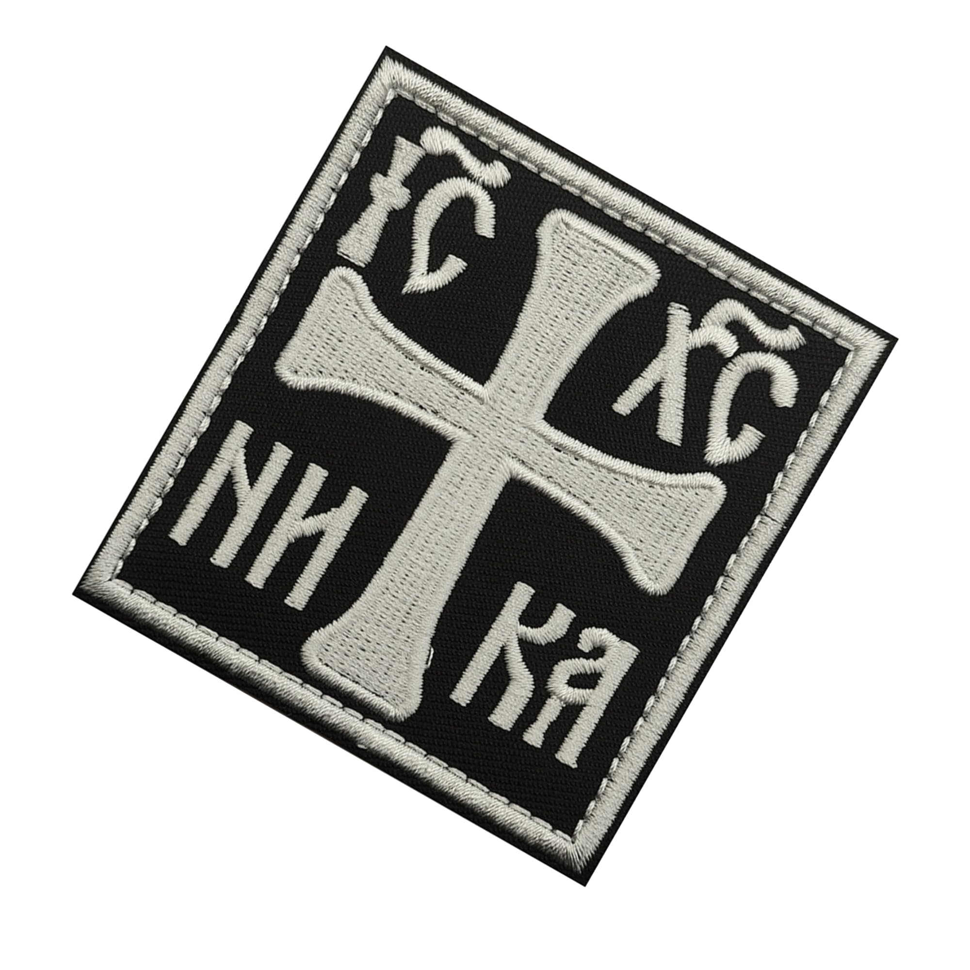 ODSP Tactical Cross Morale Patches, Embroidered Appliques with Hook and Loop Backing, Black and Green, 4-Pack - Image 7