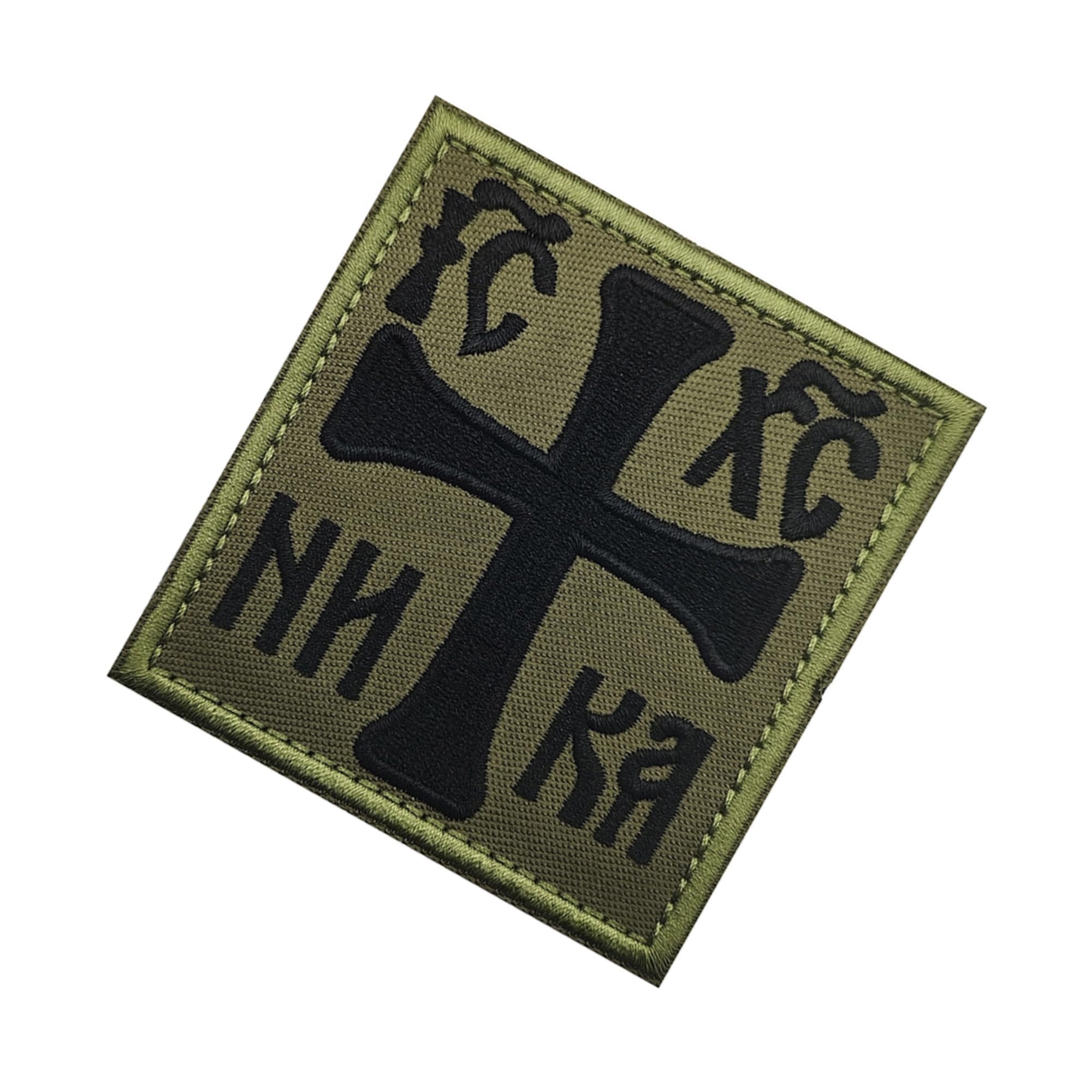 ODSP Tactical Cross Morale Patches, Embroidered Appliques with Hook and Loop Backing, Black and Green, 4-Pack - Image 8