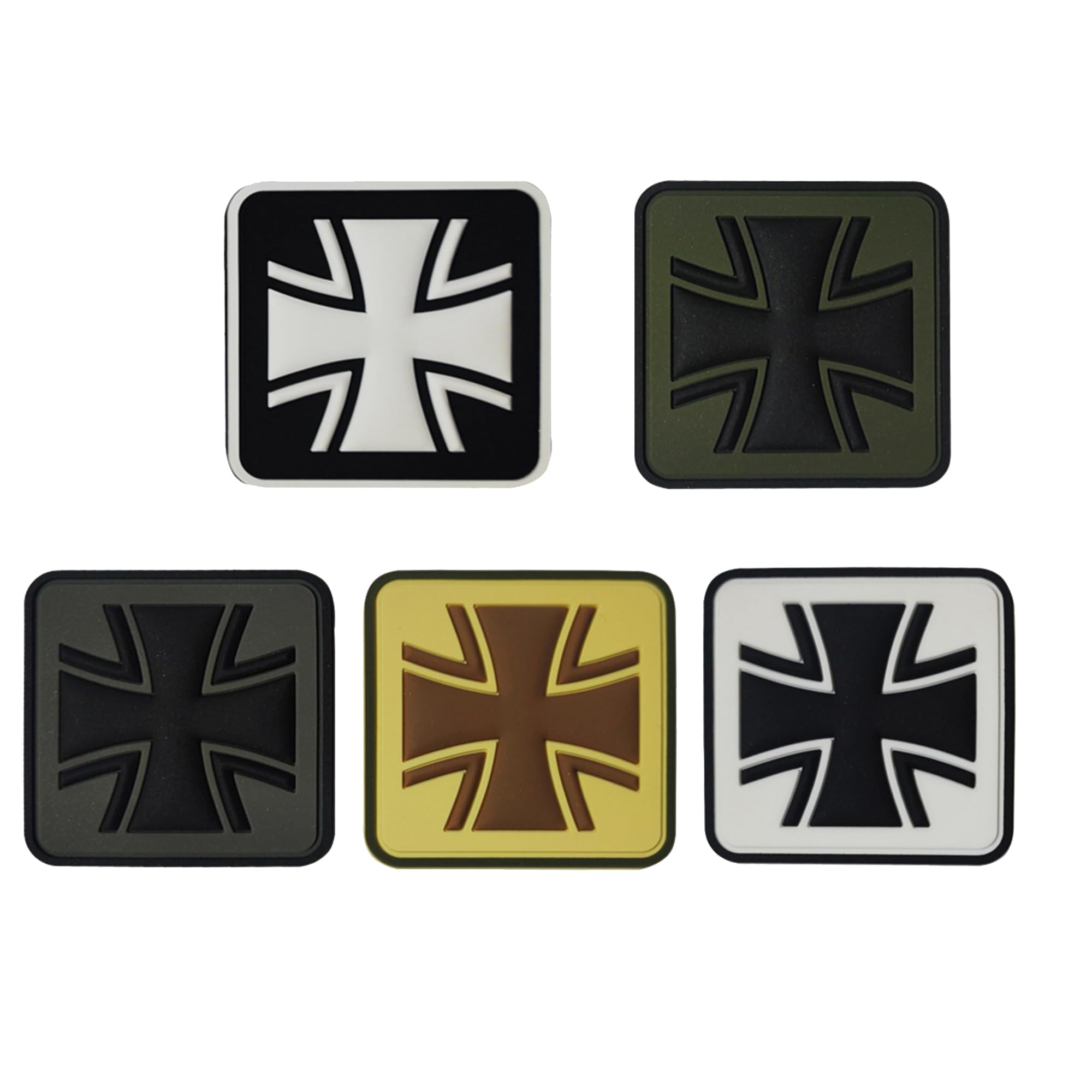 ODSP Tactical Iron Cross PVC Patches, 1.97 x 1.97 Inch, Hook and Loop Badges, 2-Pack - Image 5