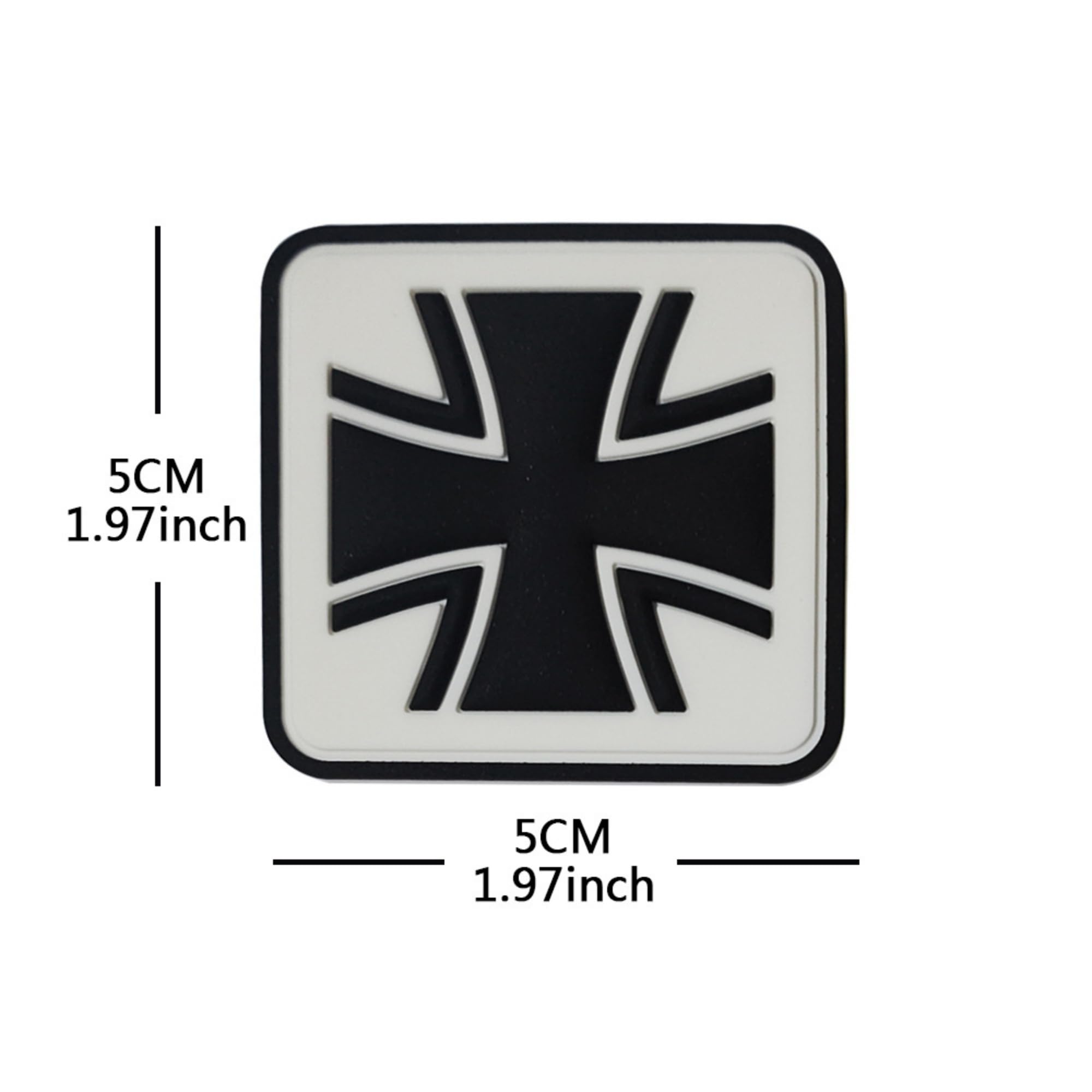 ODSP Tactical Iron Cross PVC Patches, 1.97 x 1.97 Inch, Hook and Loop Badges, 2-Pack - Image 6