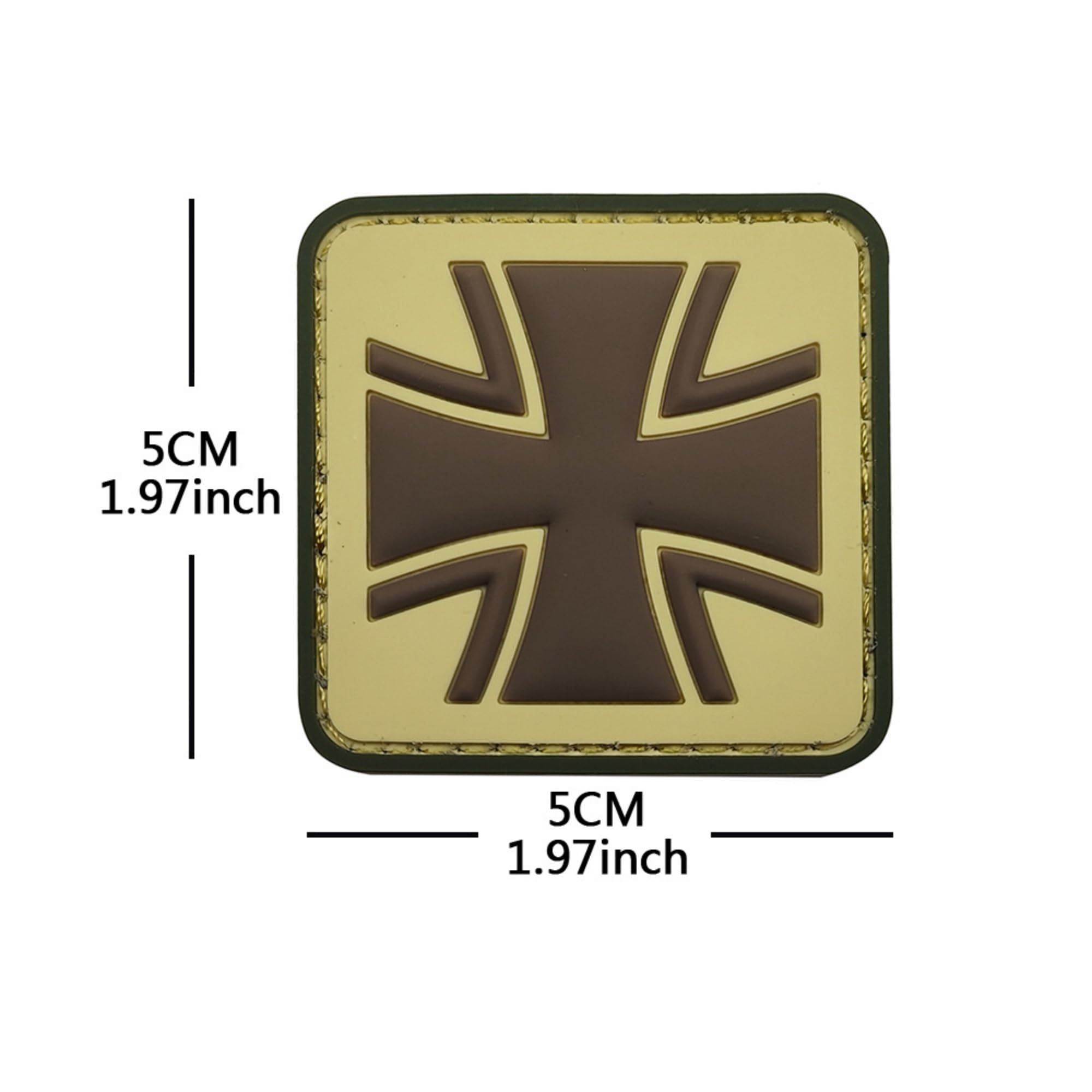 ODSP Tactical Iron Cross PVC Patches, 1.97 x 1.97 Inch, Hook and Loop Badges, 2-Pack - Image 8