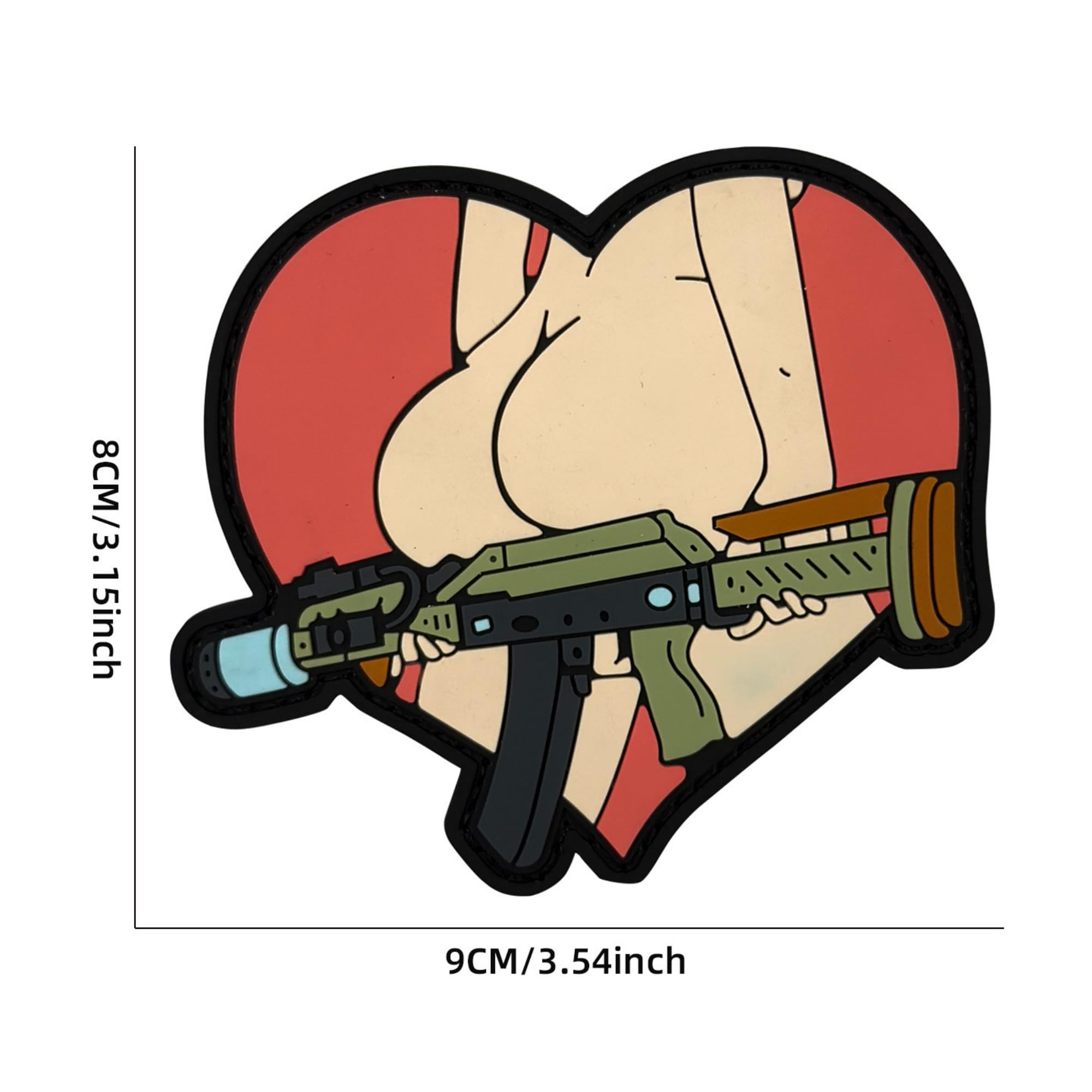 ODSP Tactical Morale PVC Patch, Sexy Women Anime Character Design, Hook and Loop Backing, 3.54 x 3.15 inches, Multicolor - Image 2
