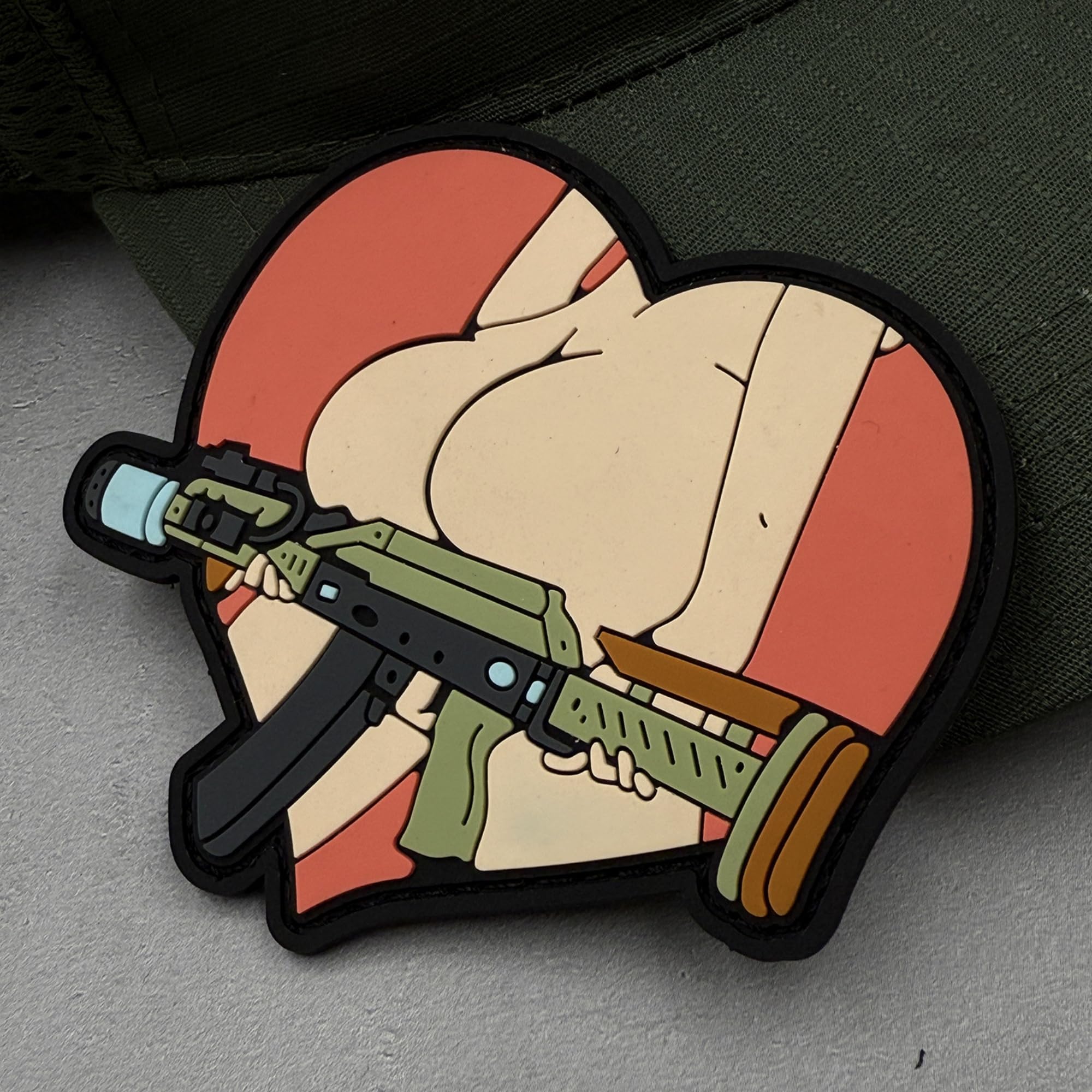 ODSP Tactical Morale PVC Patch, Sexy Women Anime Character Design, Hook and Loop Backing, 3.54 x 3.15 inches, Multicolor - Image 3